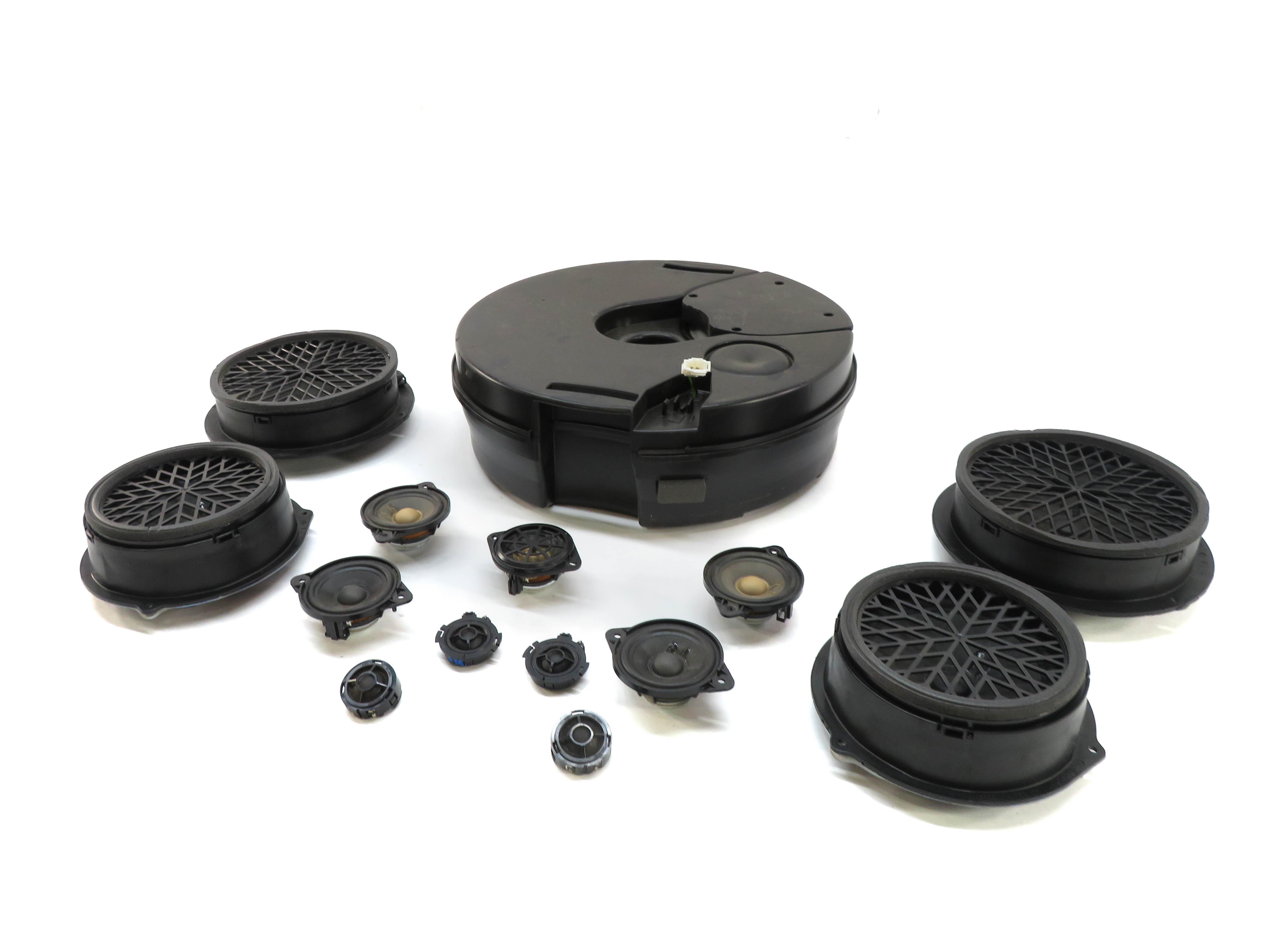 2014 AUDI Q5 (B8 8R) BANG & OLUFSEN AUDIO SUB SUBWOOFER TWEETER SPEAKER SET14 — exact item pictured