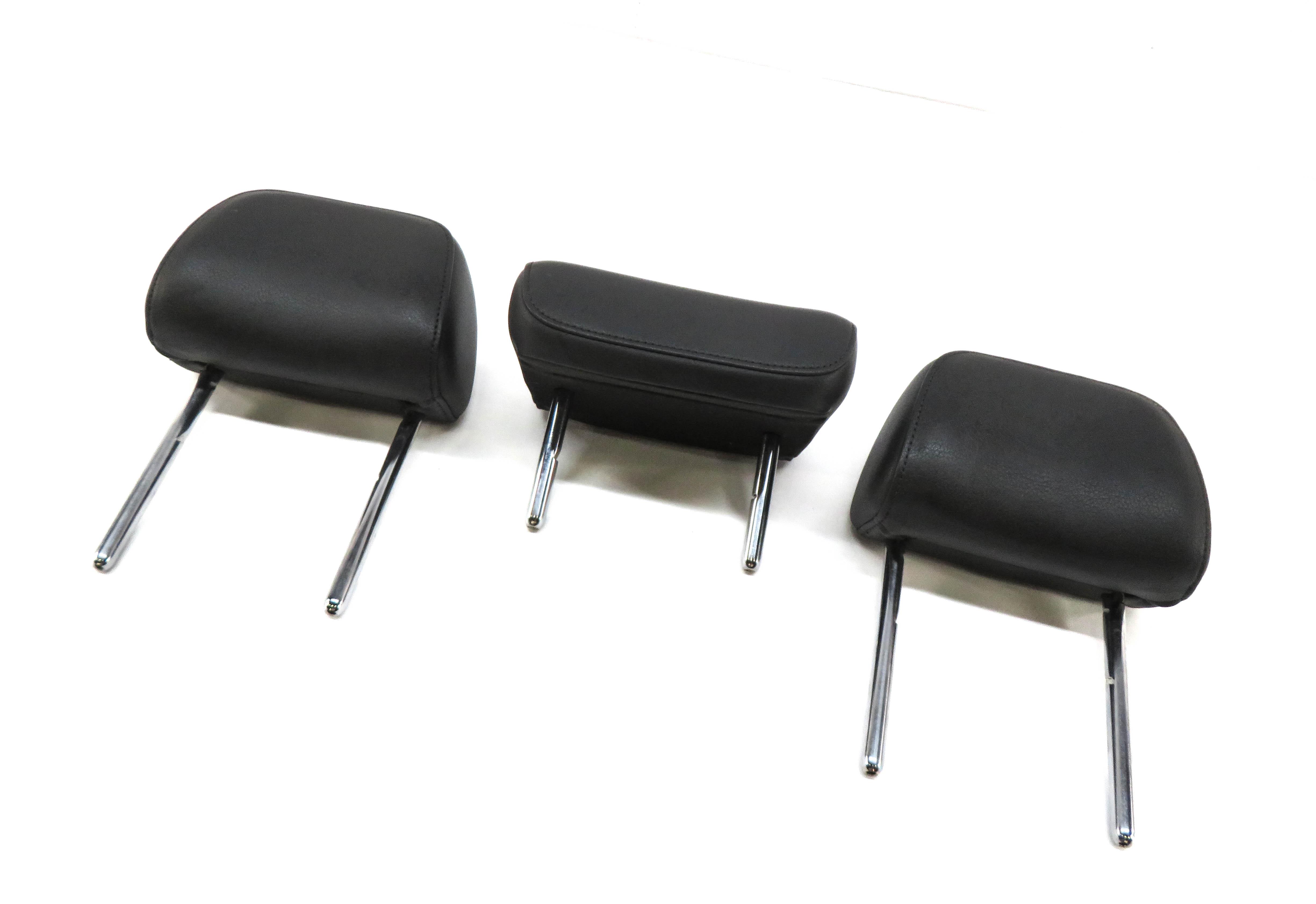 2013 AUDI A6 (C7) REAR SEAT LEFT CENTER RIGHT HEADREST SET-3 (BLACK FZ) — exact item pictured