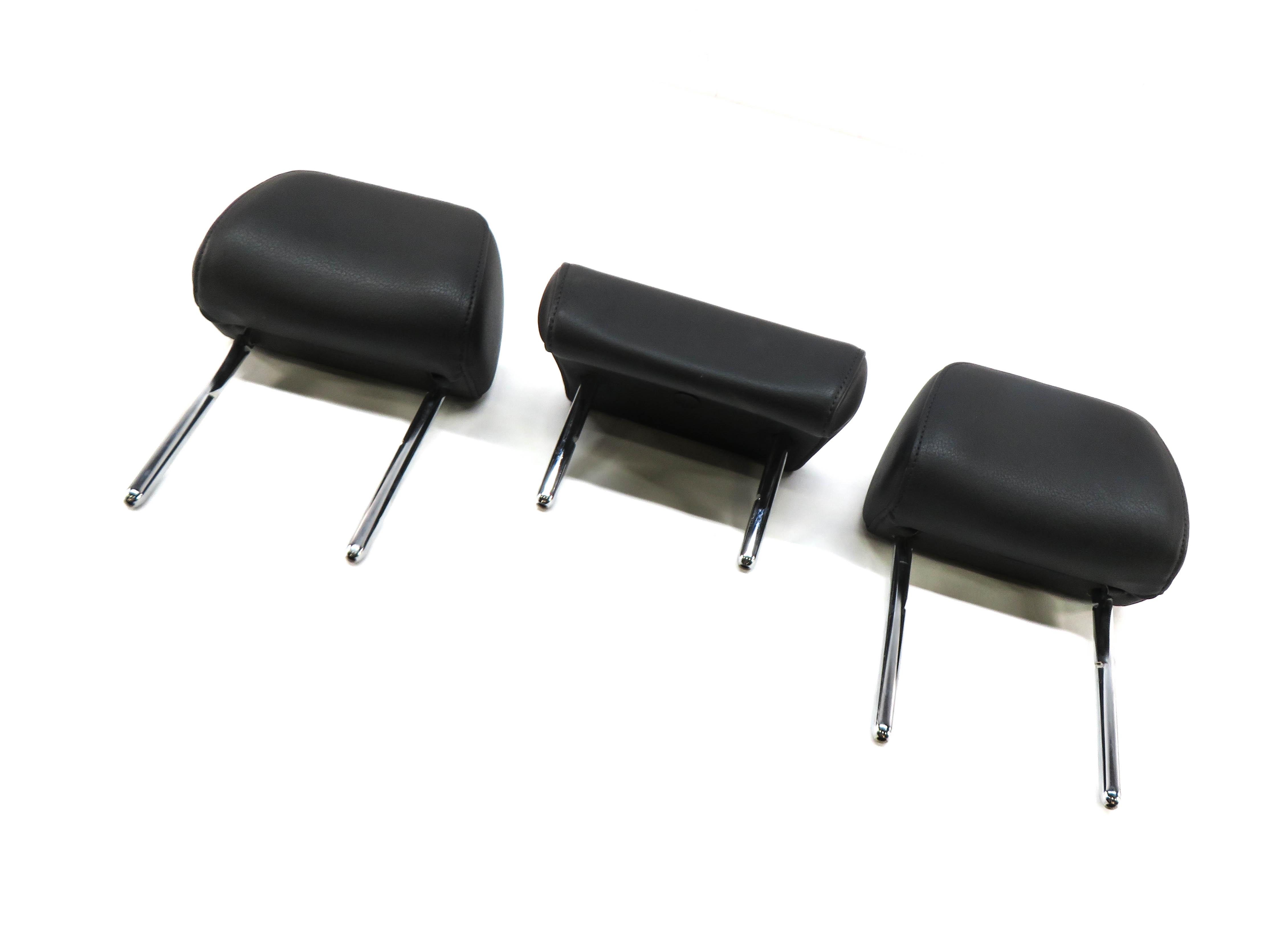 2013 AUDI A4 (B8 8K) REAR SEAT LEFT CENTER RIGHT HEADREST SET-3 (BLACK FZ) — exact item pictured