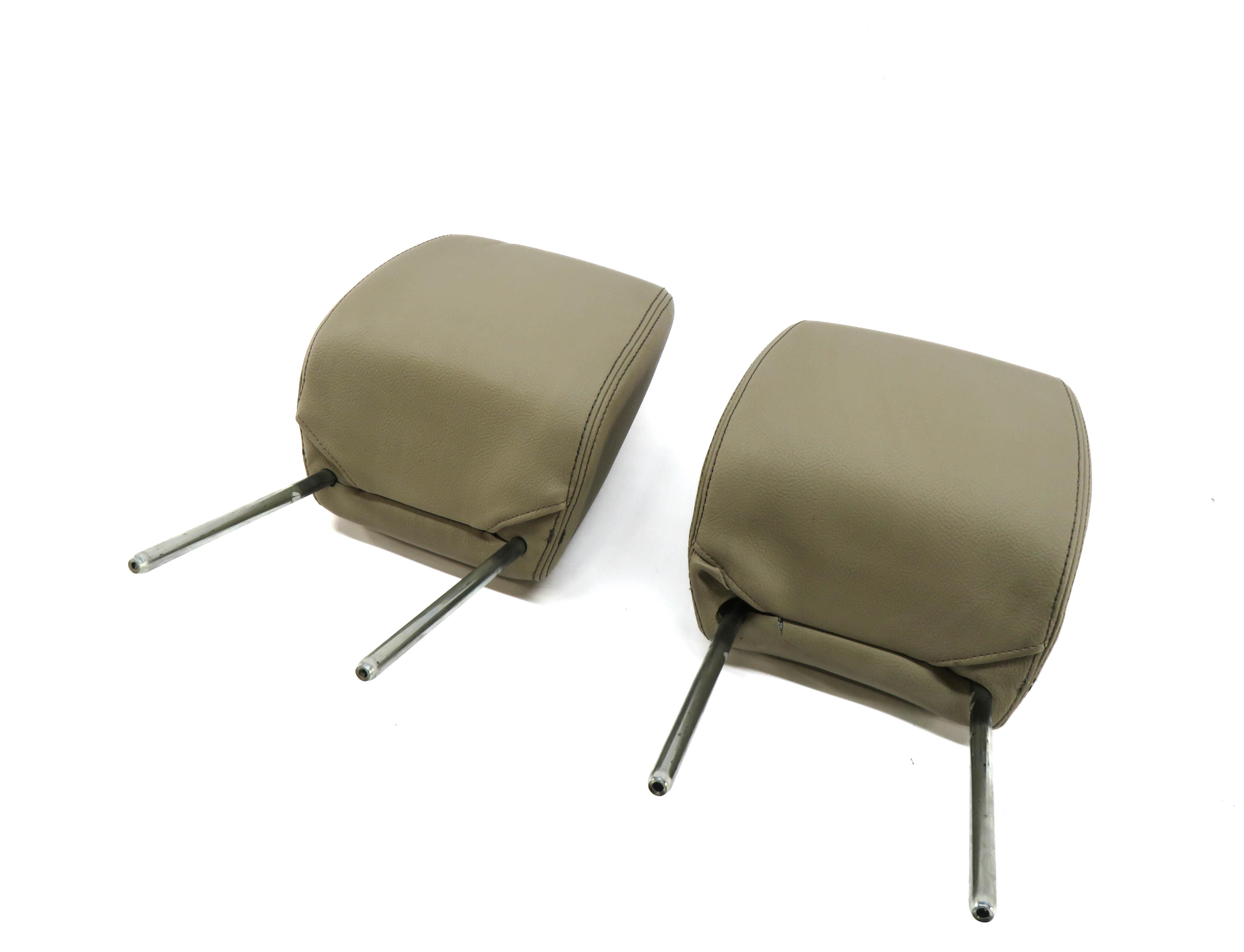 2010 LAND ROVER LR4 FRONT LEFT & RIGHT SEAT HEADREST HEAD REST SET-2 (ALMOND) — exact item pictured