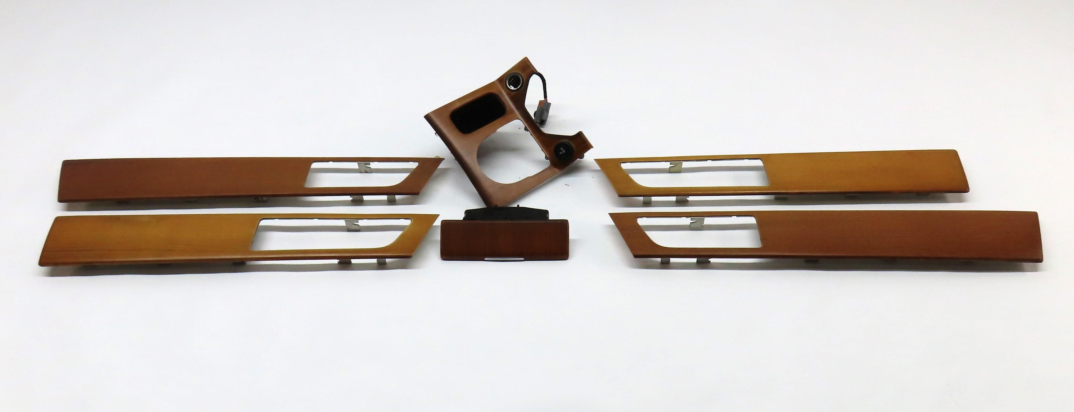 2010 LAND ROVER SUV LR4 FRONT/REAR DOOR CENTER CONSOLE WALNUT WOOD TRIM SET/7 — exact item pictured