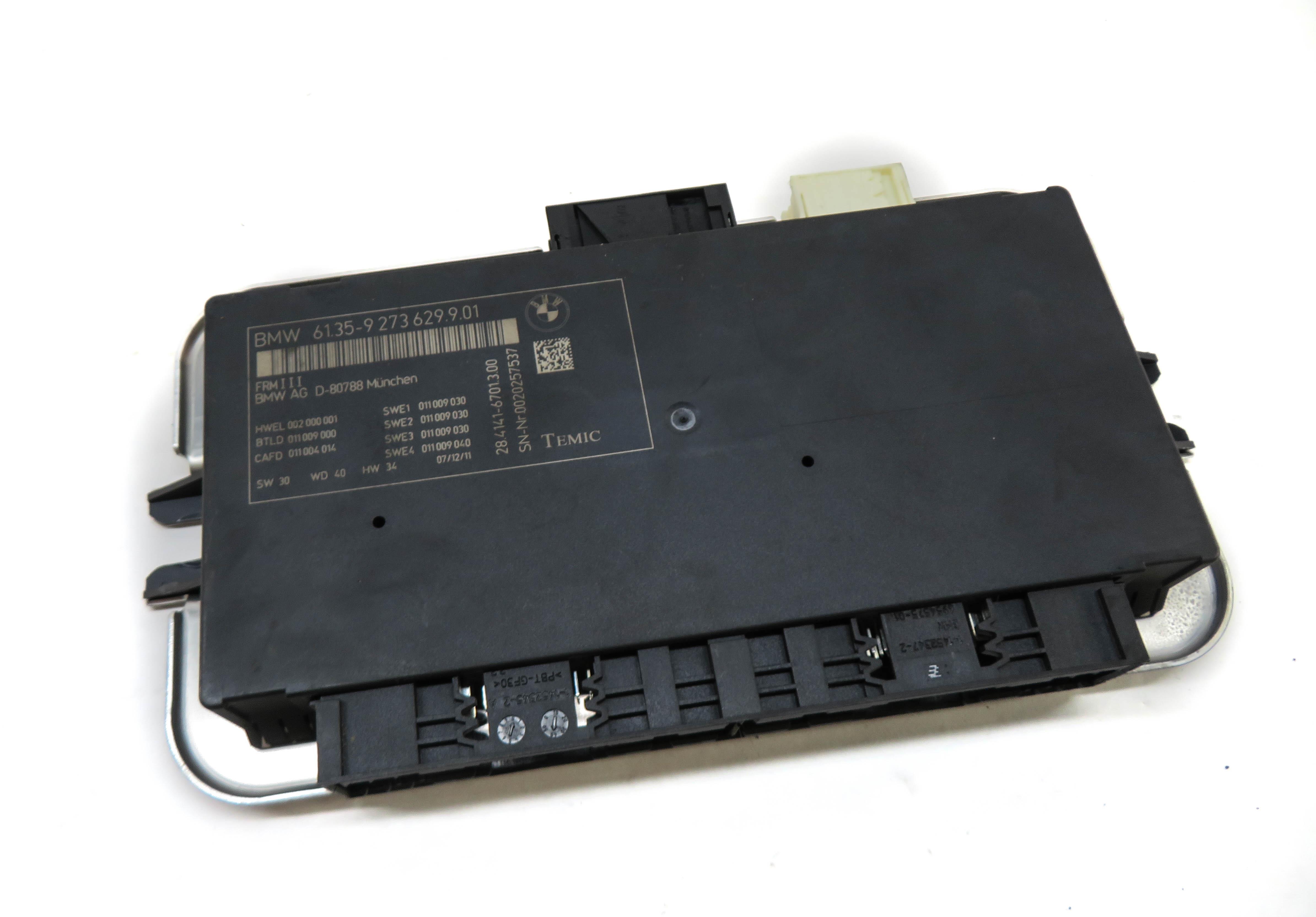 10-17 BMW 5 6 7 M5 X3 X4 (F06 F10 F12 F25 F26) FRM III BODY LIGHT CONTROL MODULE — exact item pictured