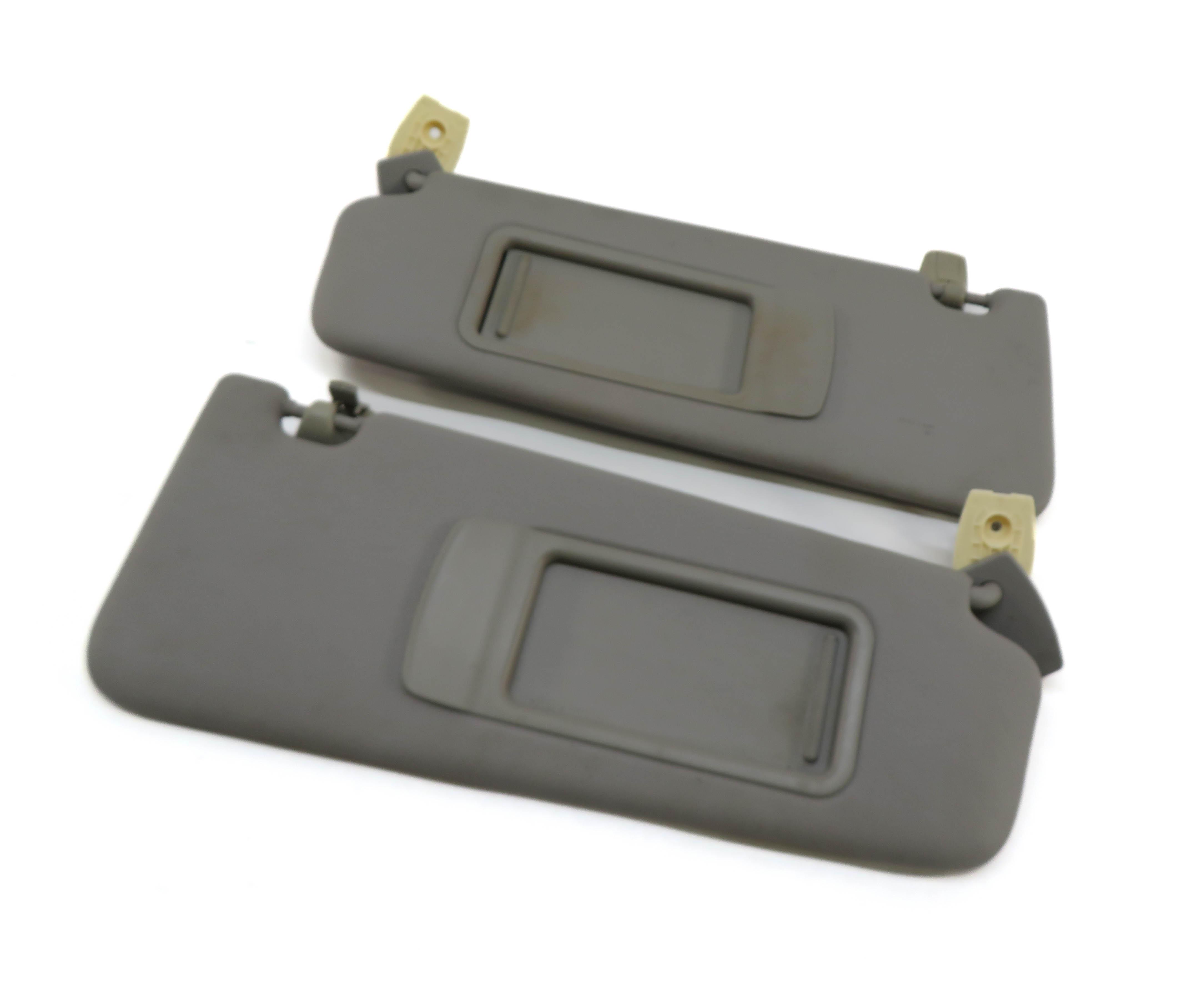 2010-2016 BMW 528i 535i 550i (F10) FRONT LEFT & RIGHT SUNVISOR SHADE SET (GRAY) — exact item pictured