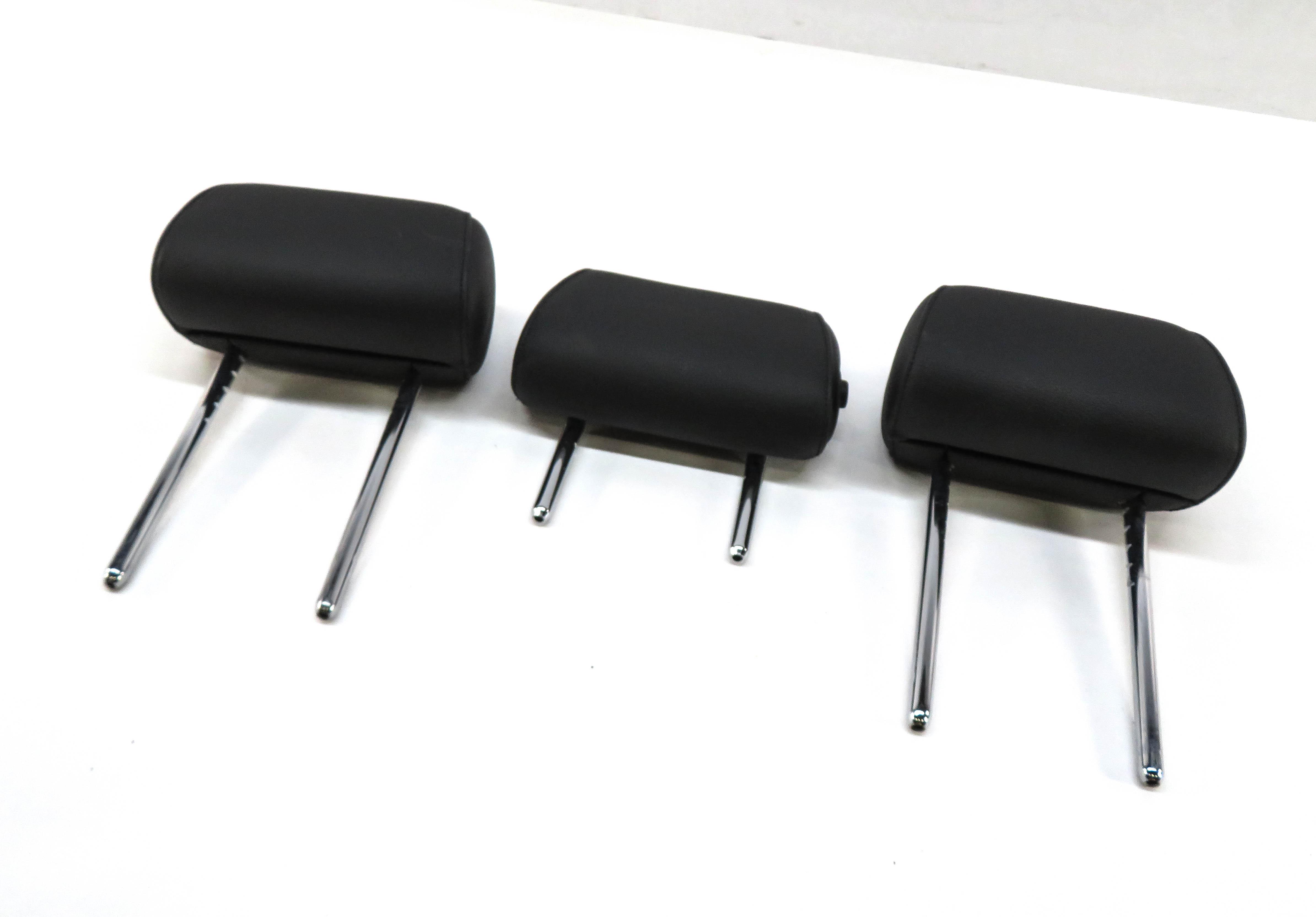 2012 BMW 528i (F10) REAR SEAT LEFT CENTER RIGHT HEADREST SET (BLACK LEATHER) — exact item pictured