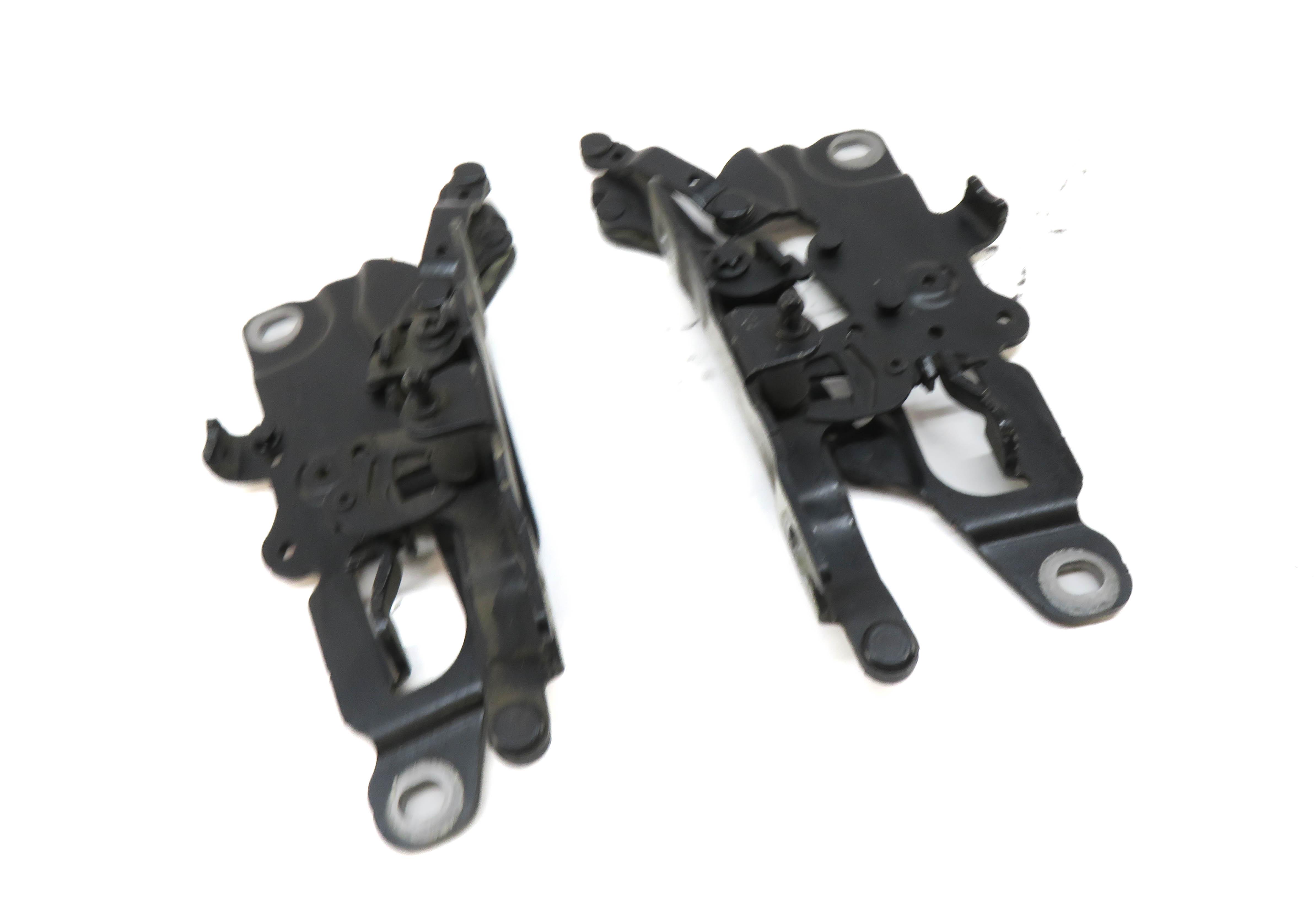 12-19 BMW 528i 535i 550i 640i 650i M5 M6 (F06 F10) FRONT HOOD HINGE SET (GRAY) — exact item pictured