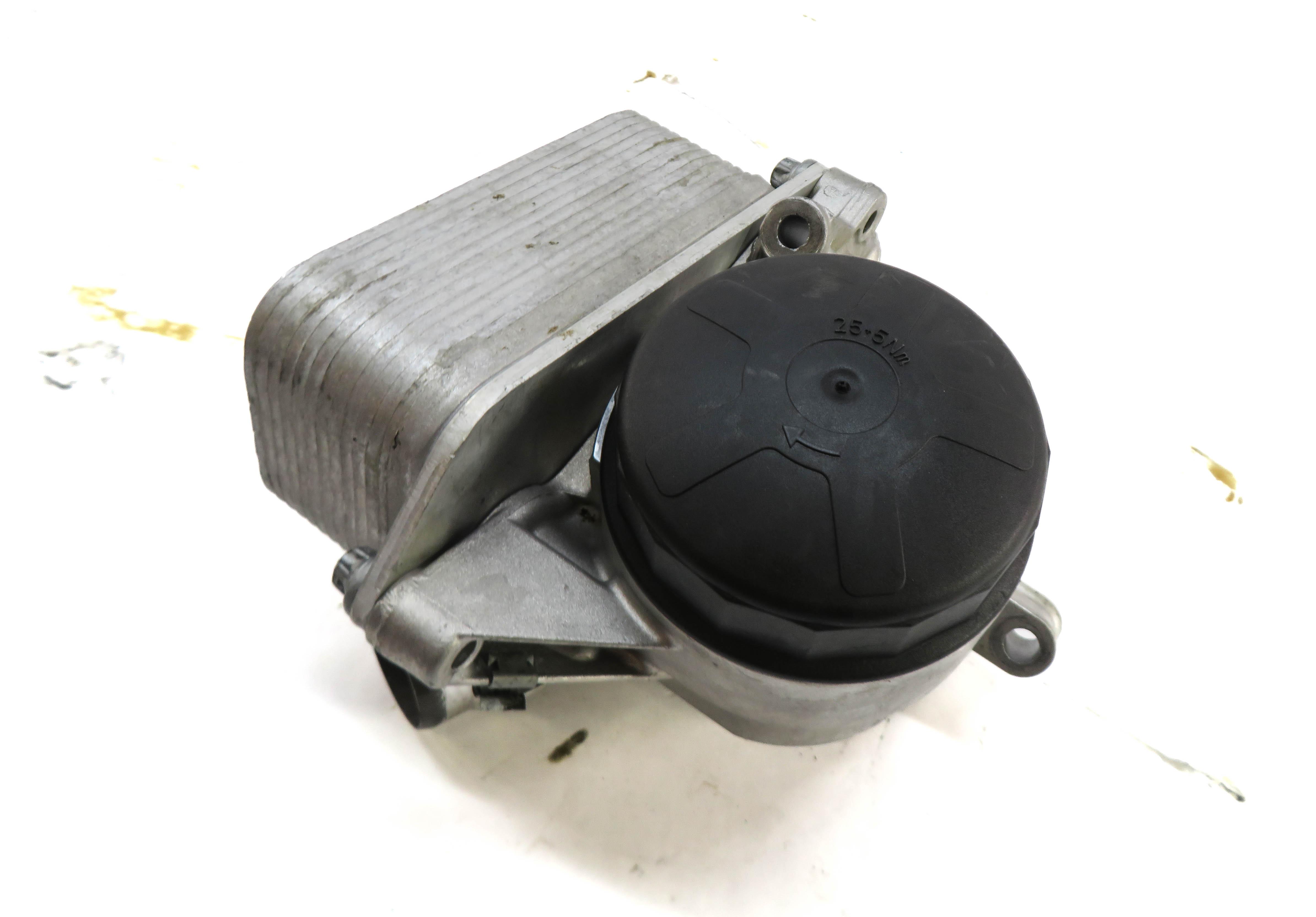 2012 BMW 528i (F10) 2.0L N20 TURBO ENGINE OIL FILTER HOUSING w/ OIL COOLER — exact item pictured