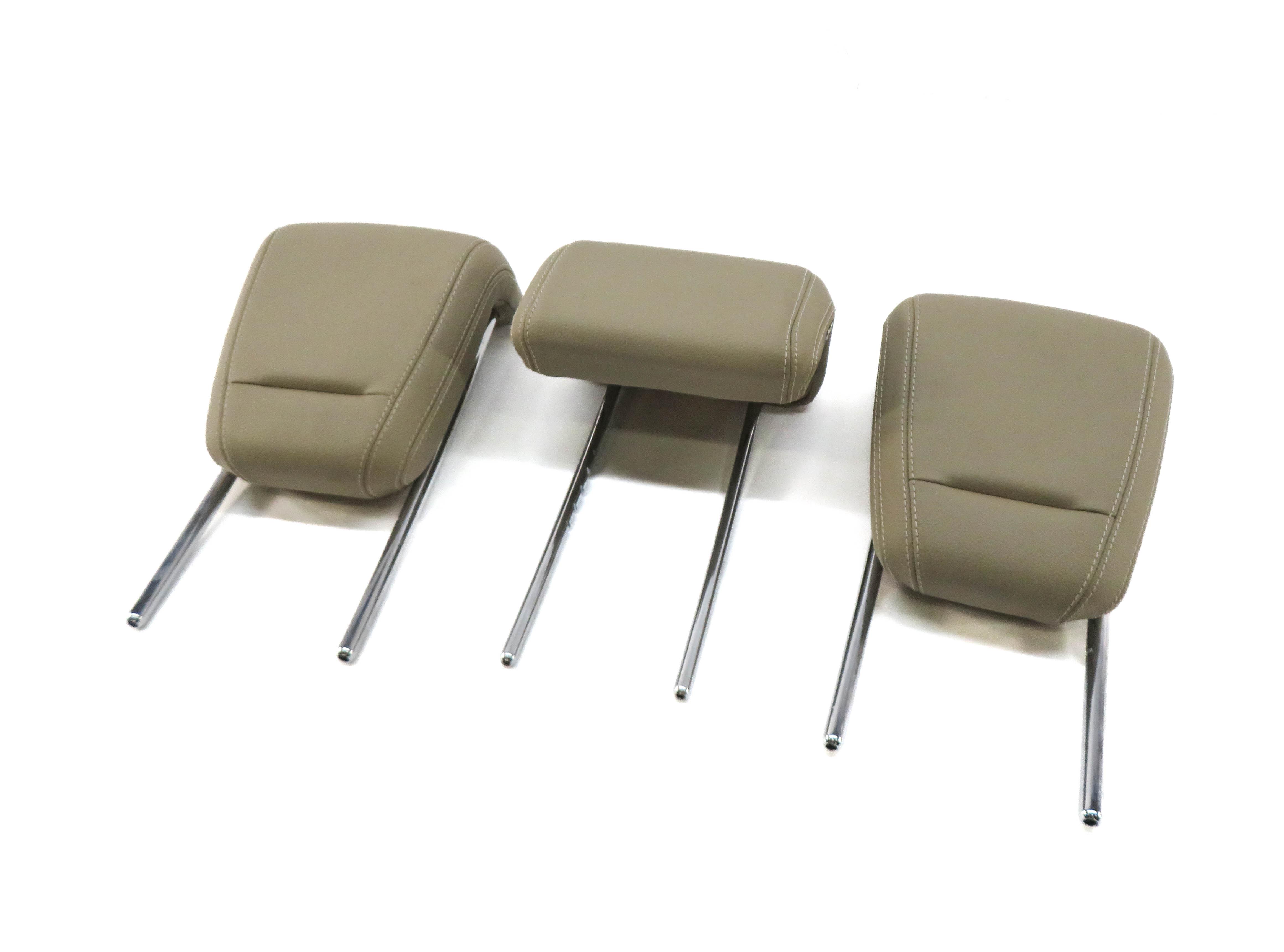 2015 MERCEDES ML350 (W166) REAR SEAT LEFT CENTER RIGHT HEADREST SET-3 (BEIGE) — exact item pictured
