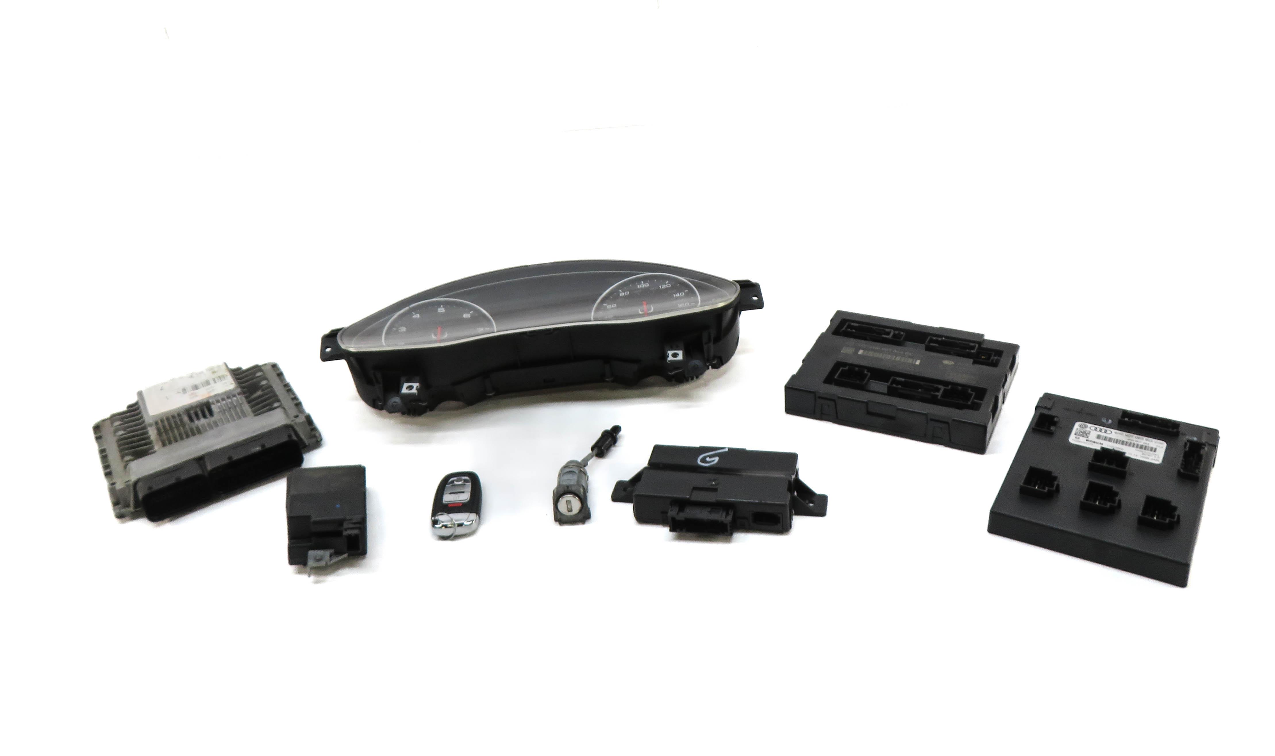 2012 AUDI A6 (C7) 3.0L CGXB ENGINE ECM BCM IMMOBILIZER MODULE LOCK & KEY SET — exact item pictured