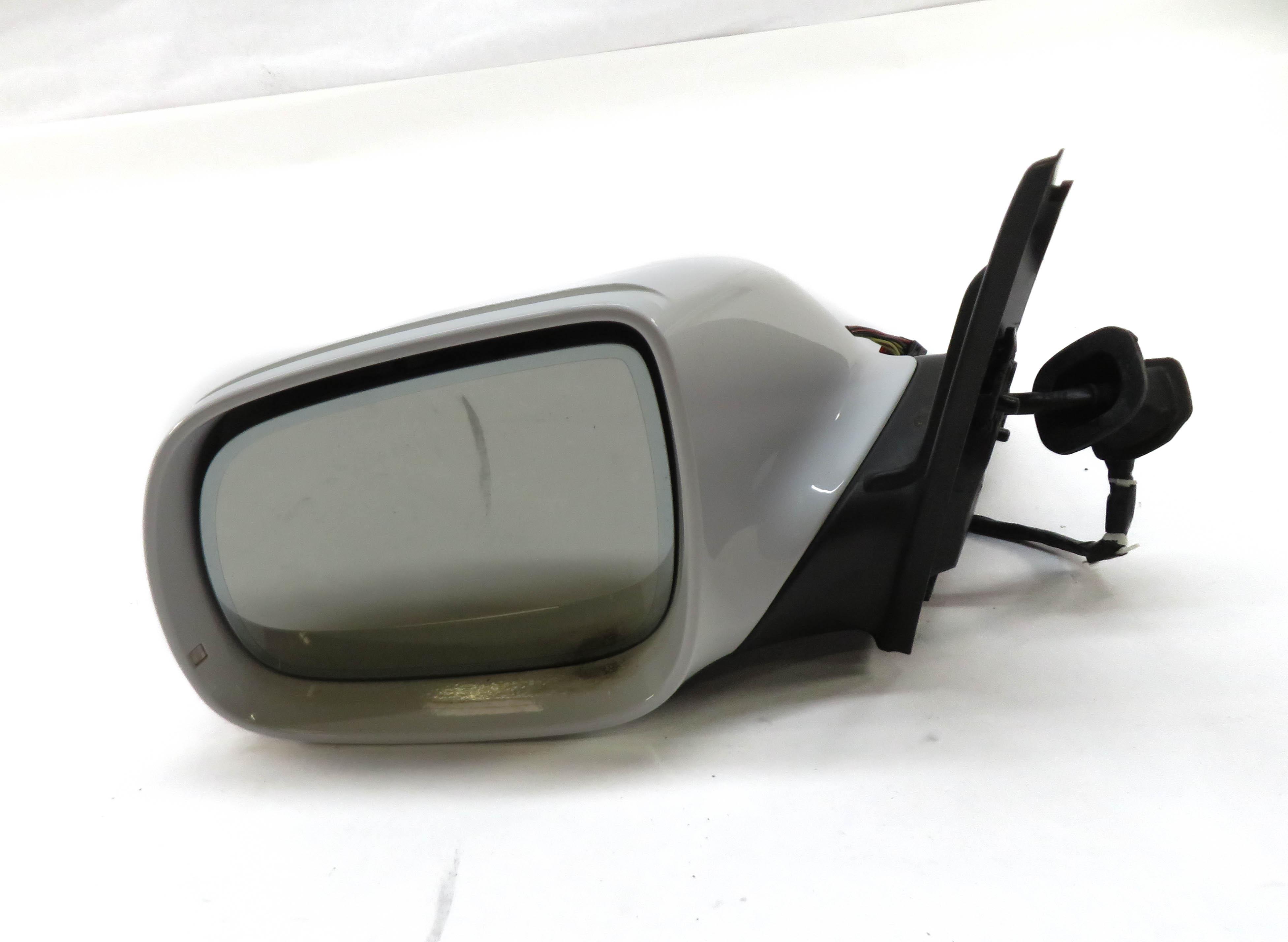 09-14 AUDI Q5 (8R) LEFT P-FOLD HEAT AUTODIM MEMORY DOOR MIRROR w/ LIGHT (WHITE) — exact item pictured