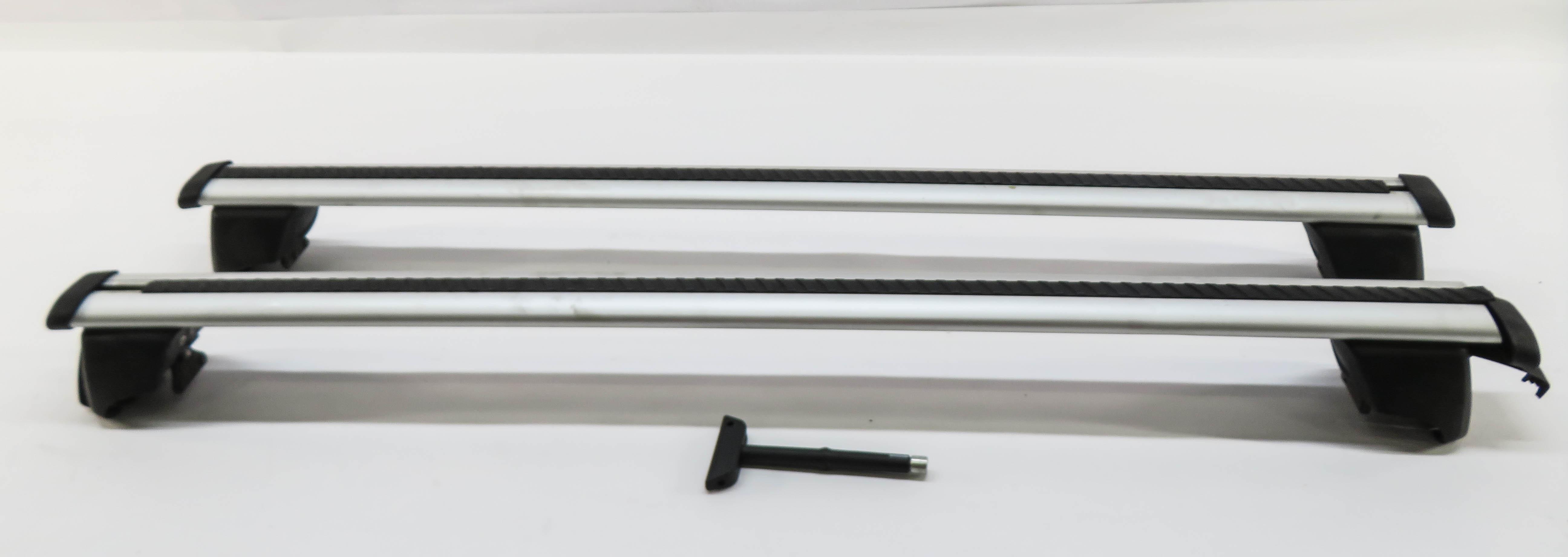 2009 AUDI Q5 (B8 8R) ROOF RACK LUGGAGE CARGO RACK SET-2 w/ KEY — exact item pictured