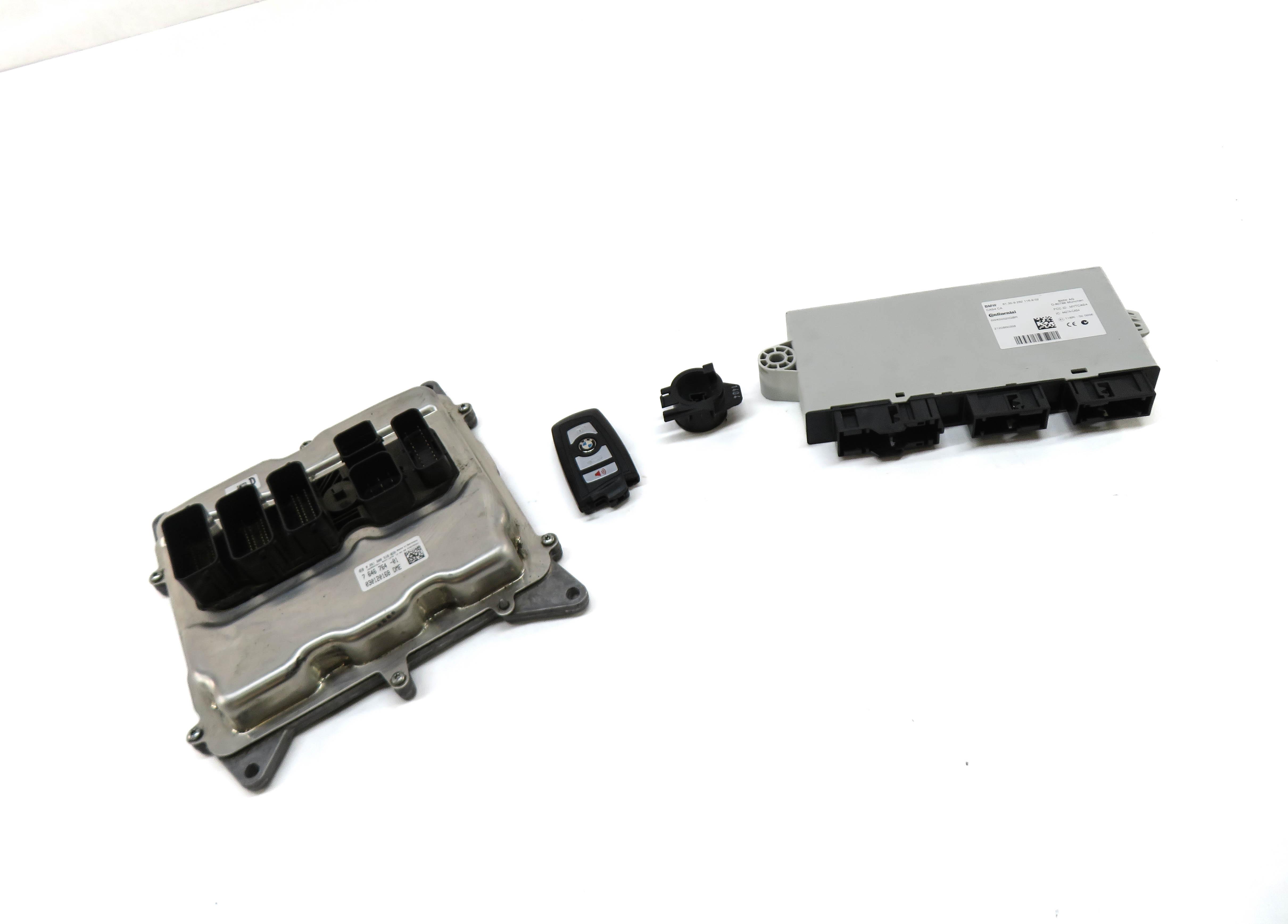 2013 BMW X3 (F25) 2.0L N20 TURBO ENGINE ECM DME CAS IMMOBILIZER MODULE KEY SET — exact item pictured