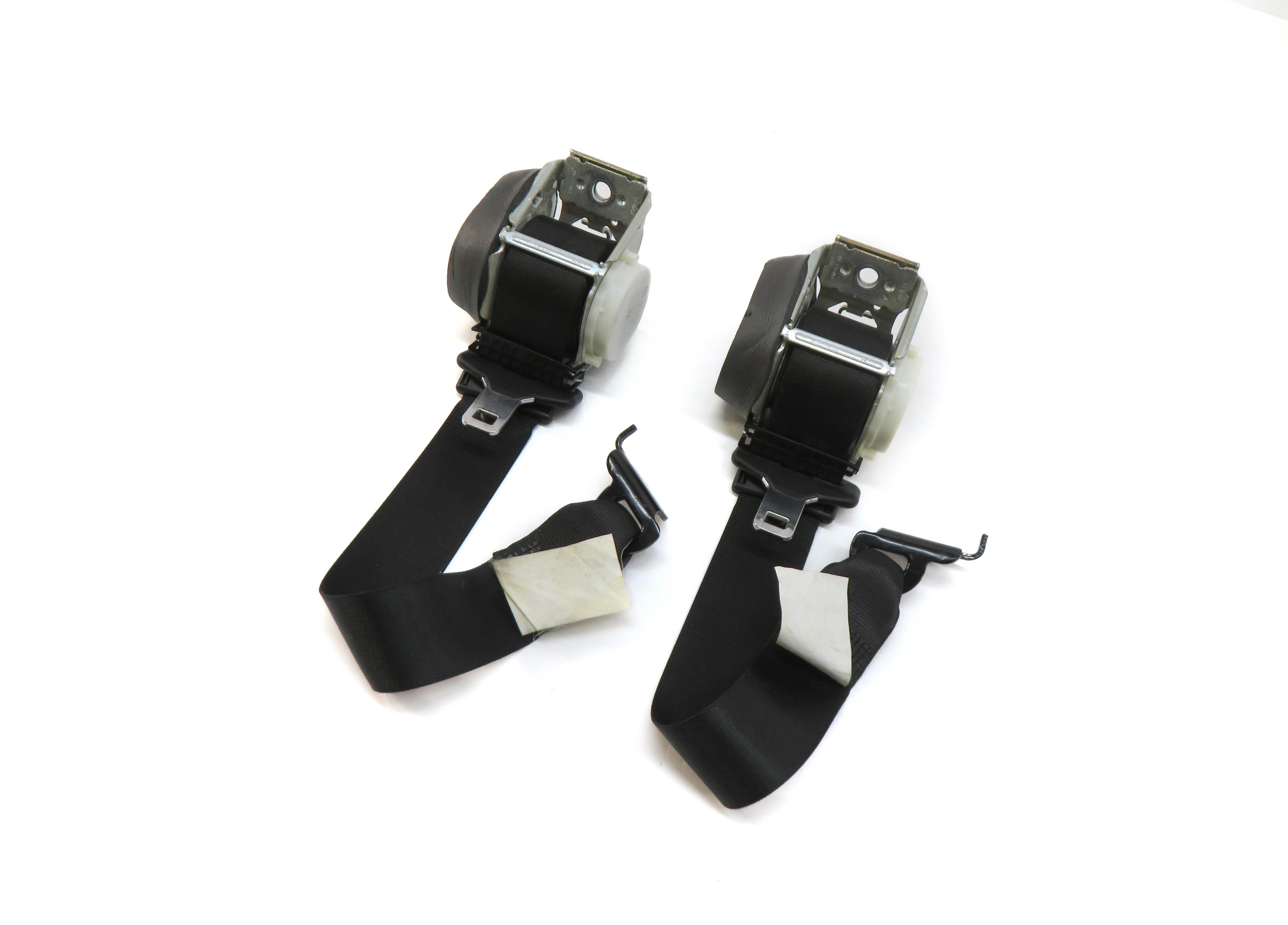 2013 BMW X3 (F25) REAR SEAT LEFT & RIGHT SEATBELT RETRACTOR SET-2 (BLACK) — exact item pictured