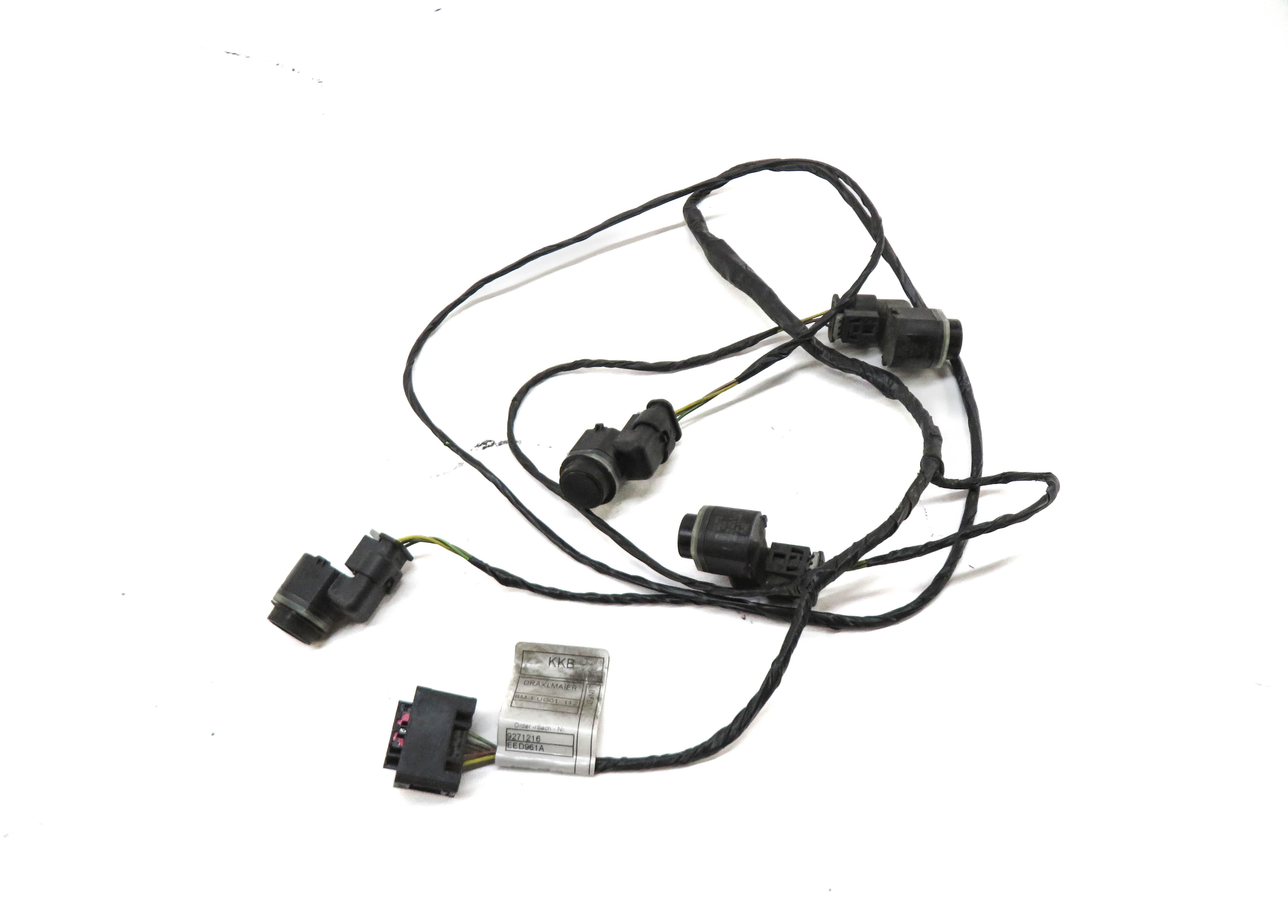 2013 BMW X3 (F25) REAR PDC PARK DISTANCE SENSOR SET w/ HARNESS (BLACK) — exact item pictured