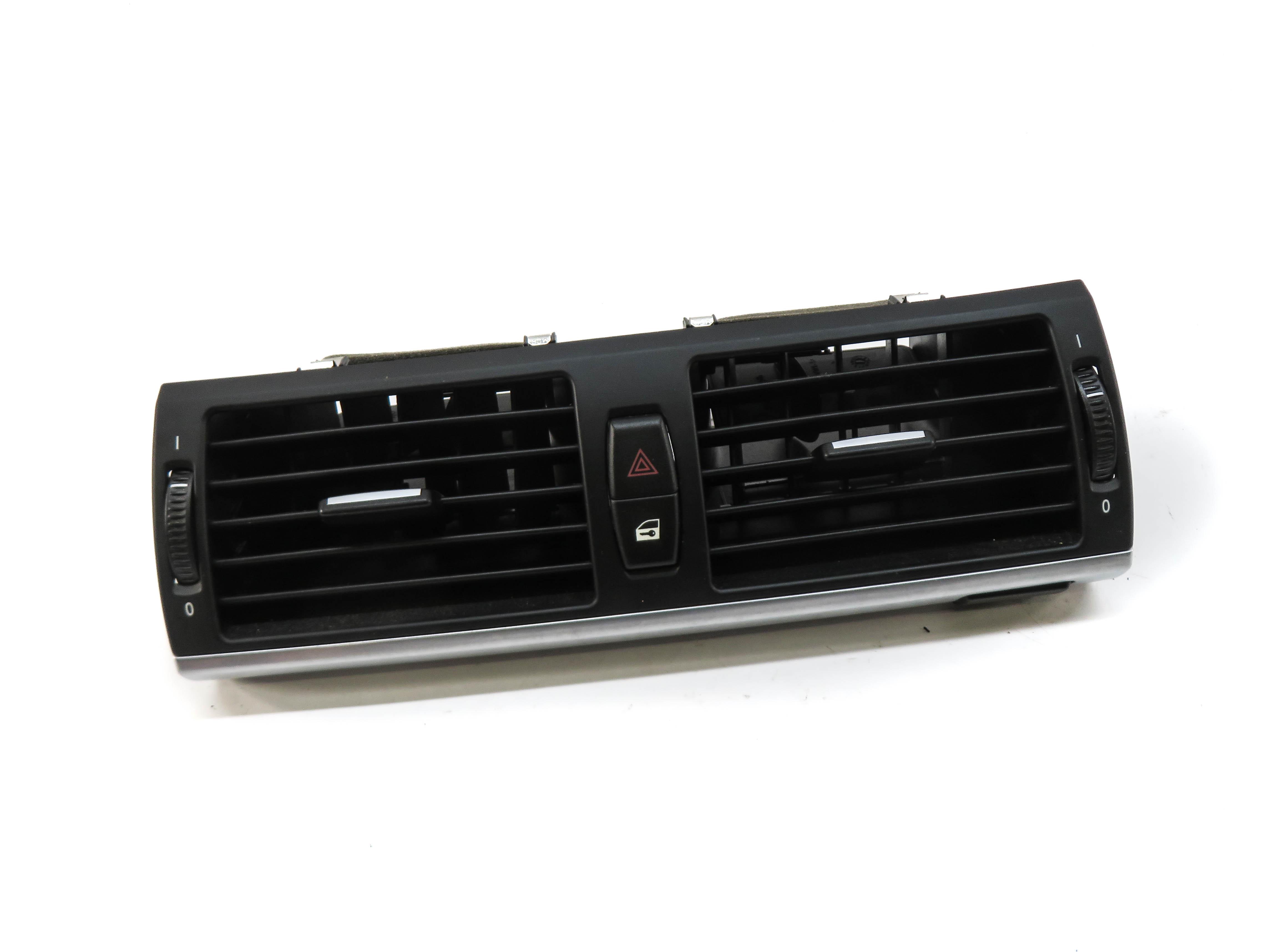 2009 BMW X6 (E71) FRONT CENTER DASH HEATER A/C AIR VENT w/ HAZARD & LOCK SWITCH — exact item pictured