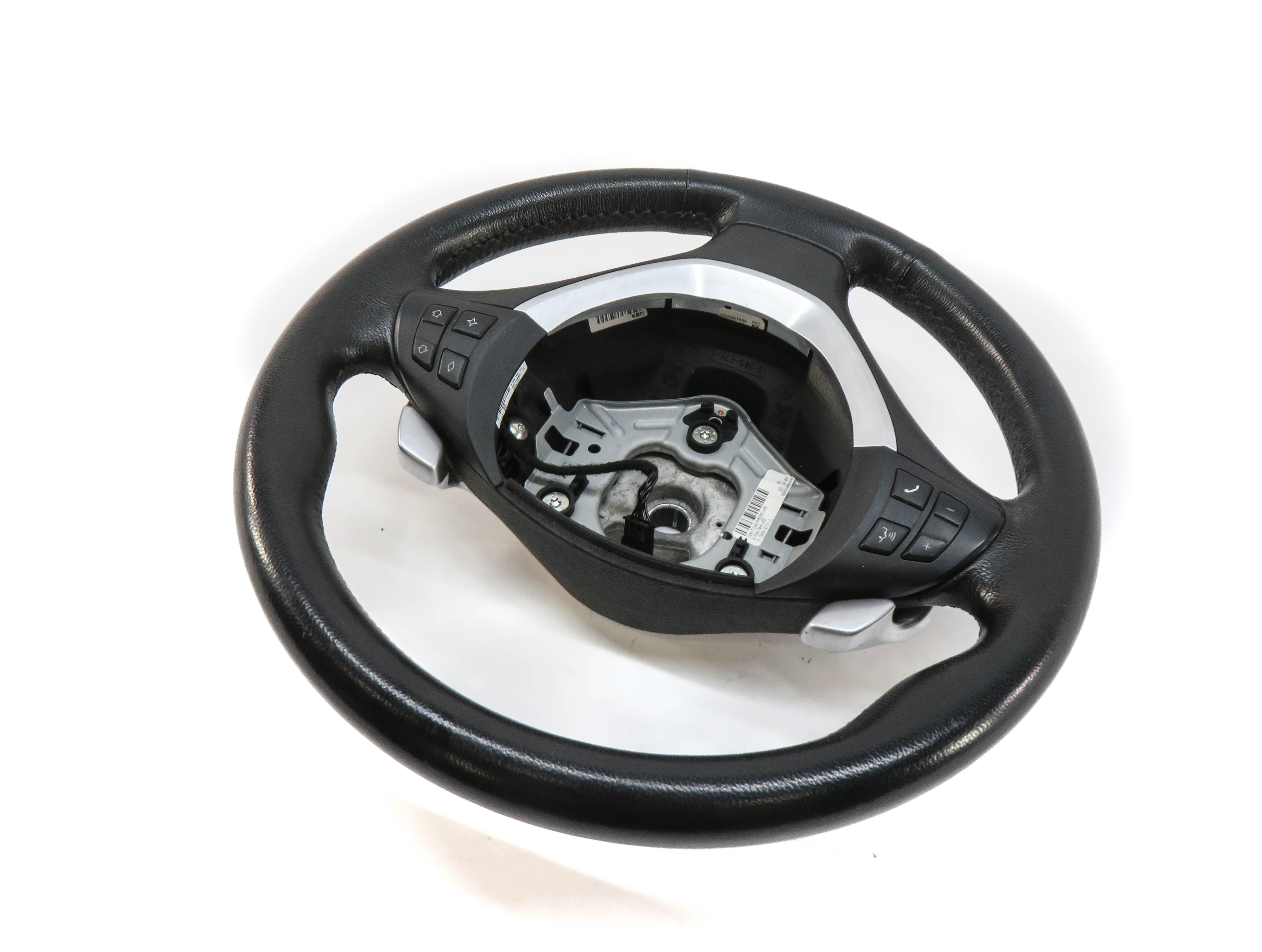 2008-2014 BMW X6 (E71) LEFT DRIVER SPORT STEERING WHEEL w/ PADDLES & SWITCHES — exact item pictured