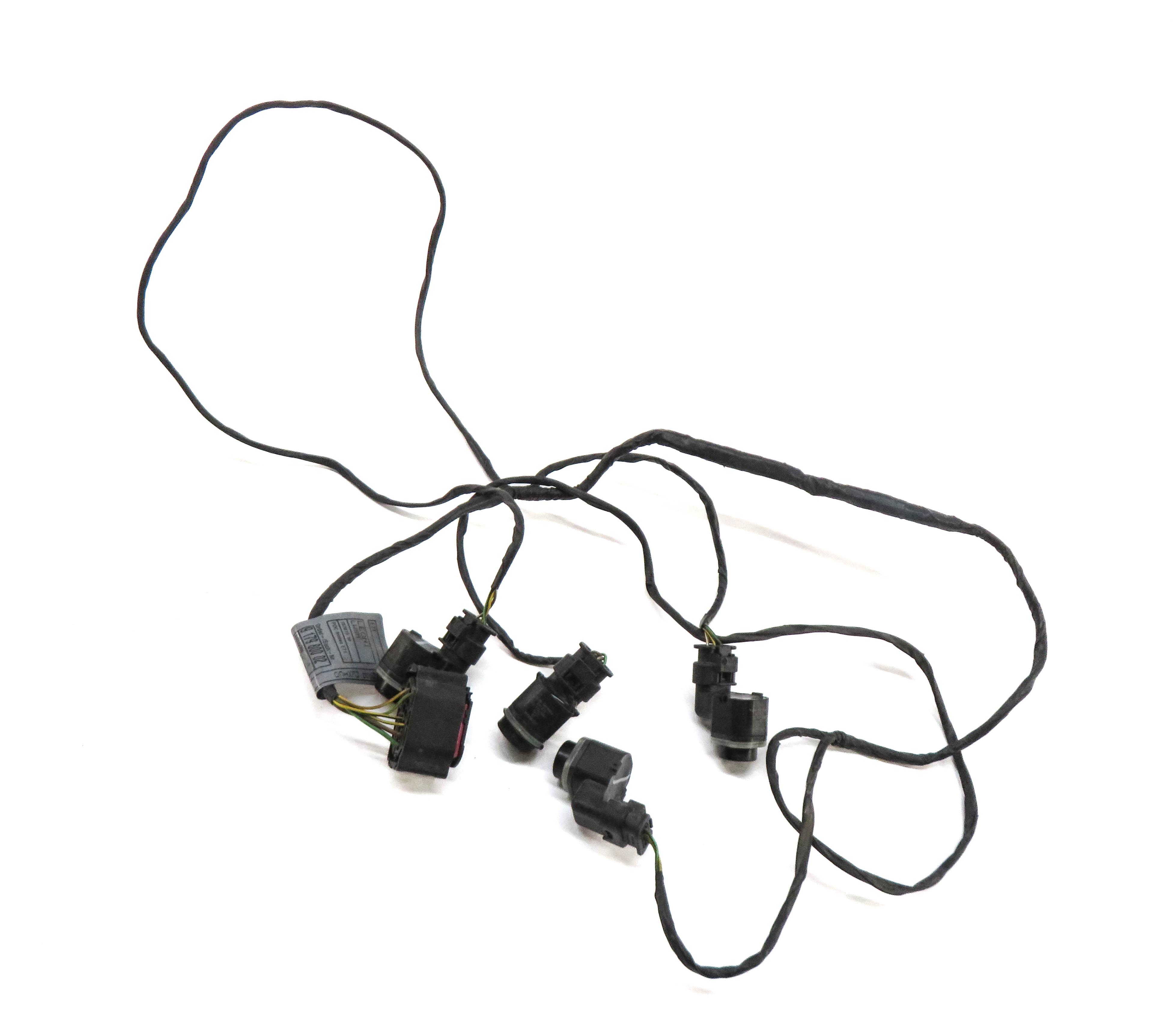 2009 BMW X6 (E71) REAR PDC PARK DISTANCE SENSOR SET w/ HARNESS (BLACK 2 668) — exact item pictured