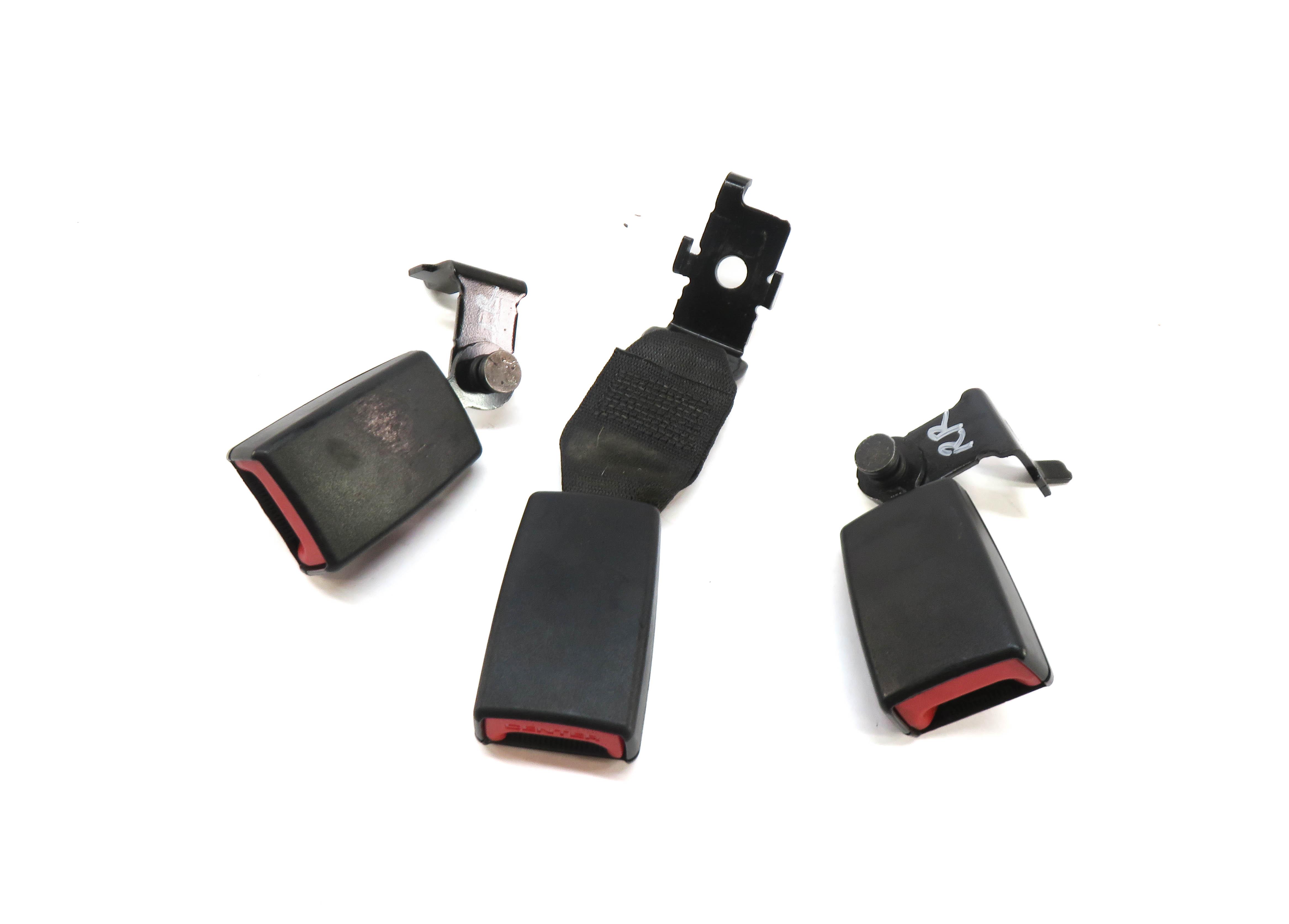 2011 BMW X5 (E70) REAR 2nd ROW SEAT SEATBELT BUCKLE RECEIVER SET-3 (BLACK) — exact item pictured