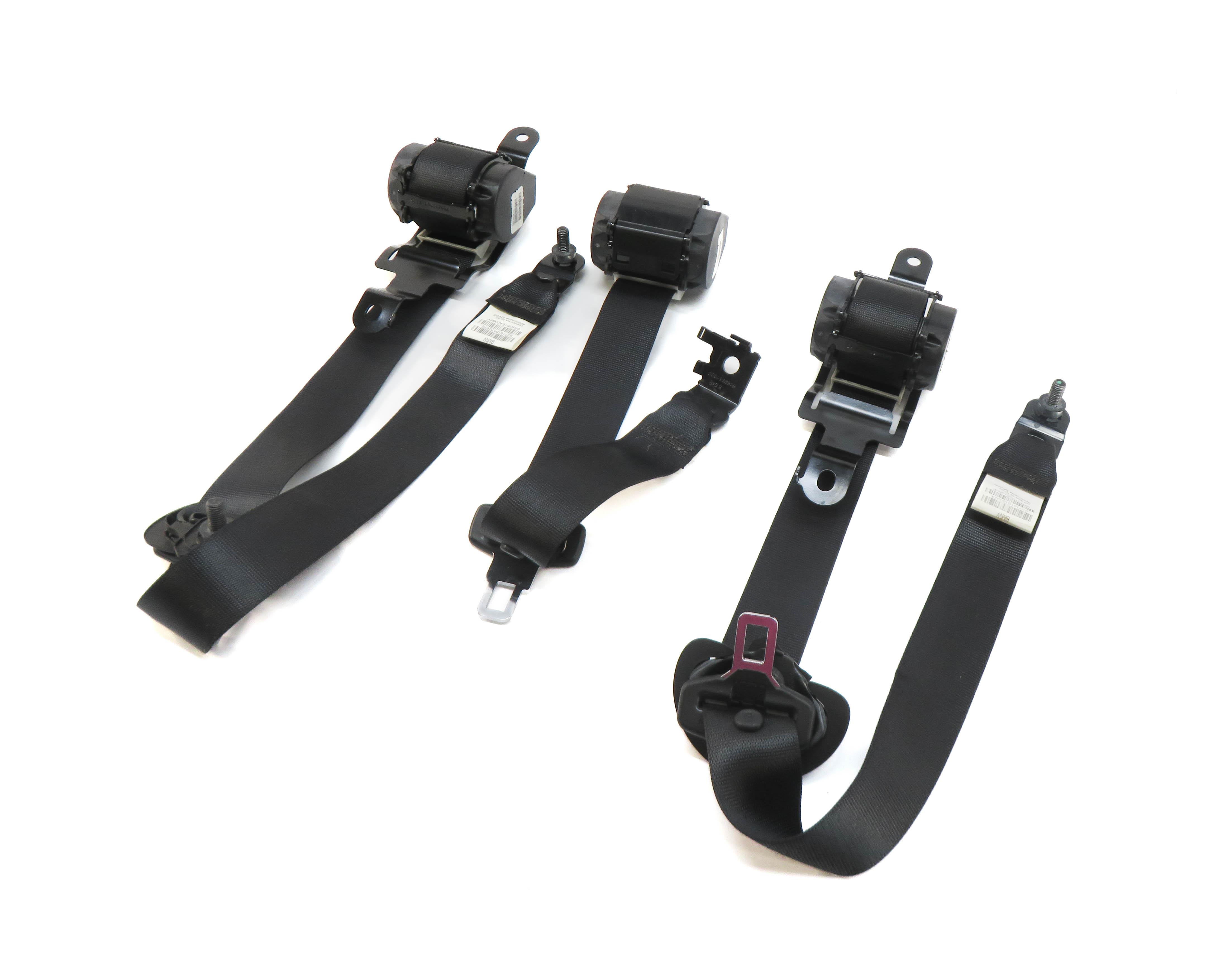 2011 BMW X5 (E70) REAR 2nd SECOND ROW SEAT SEATBELT RETRACTOR SET-3 (BLACK) — exact item pictured