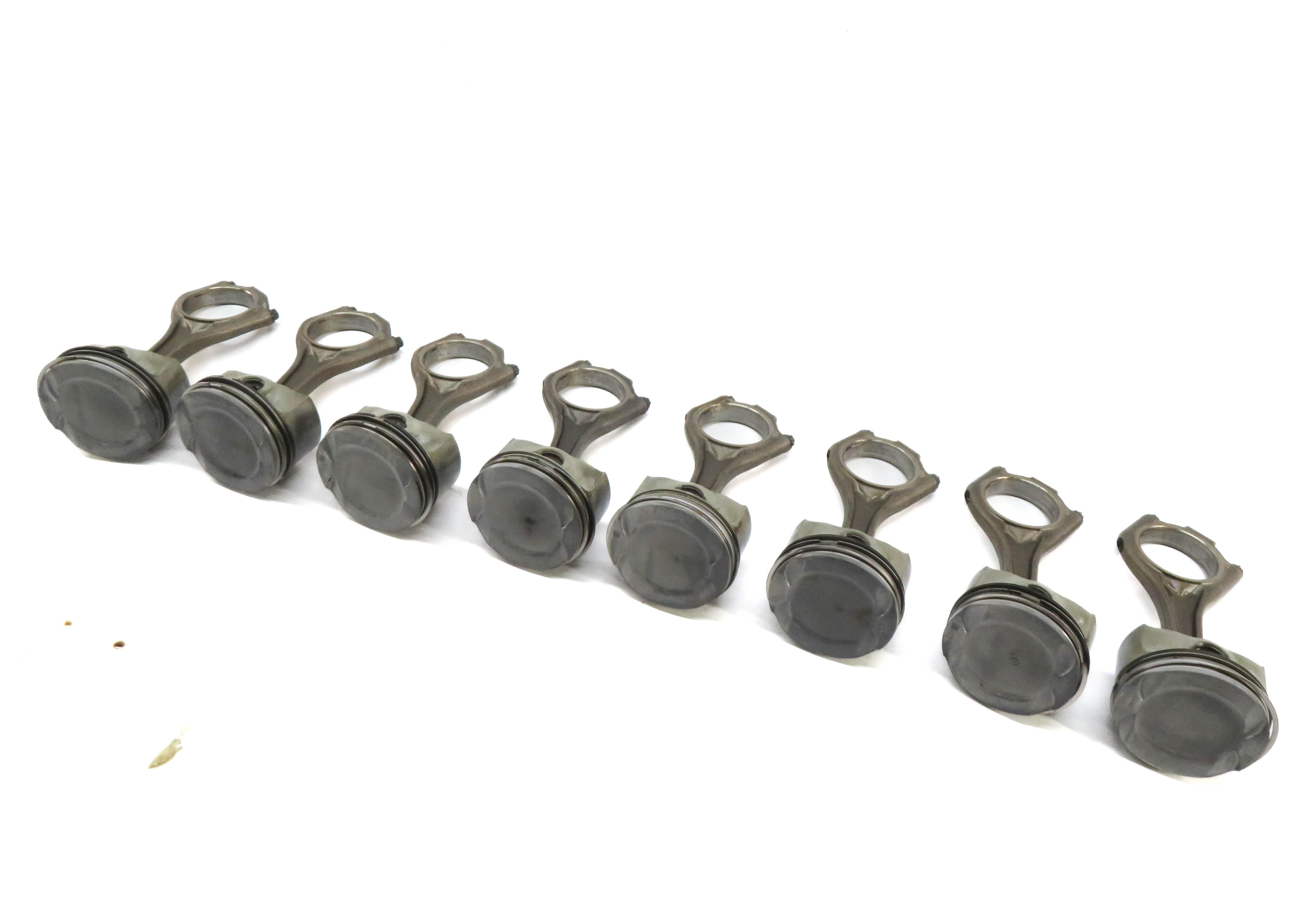 2009-2014 BMW 550i 750i X5 X6 (F01 F10 E70 E71) 4.4L N63 TWIN TURBO PISTON SET-8 — exact item pictured