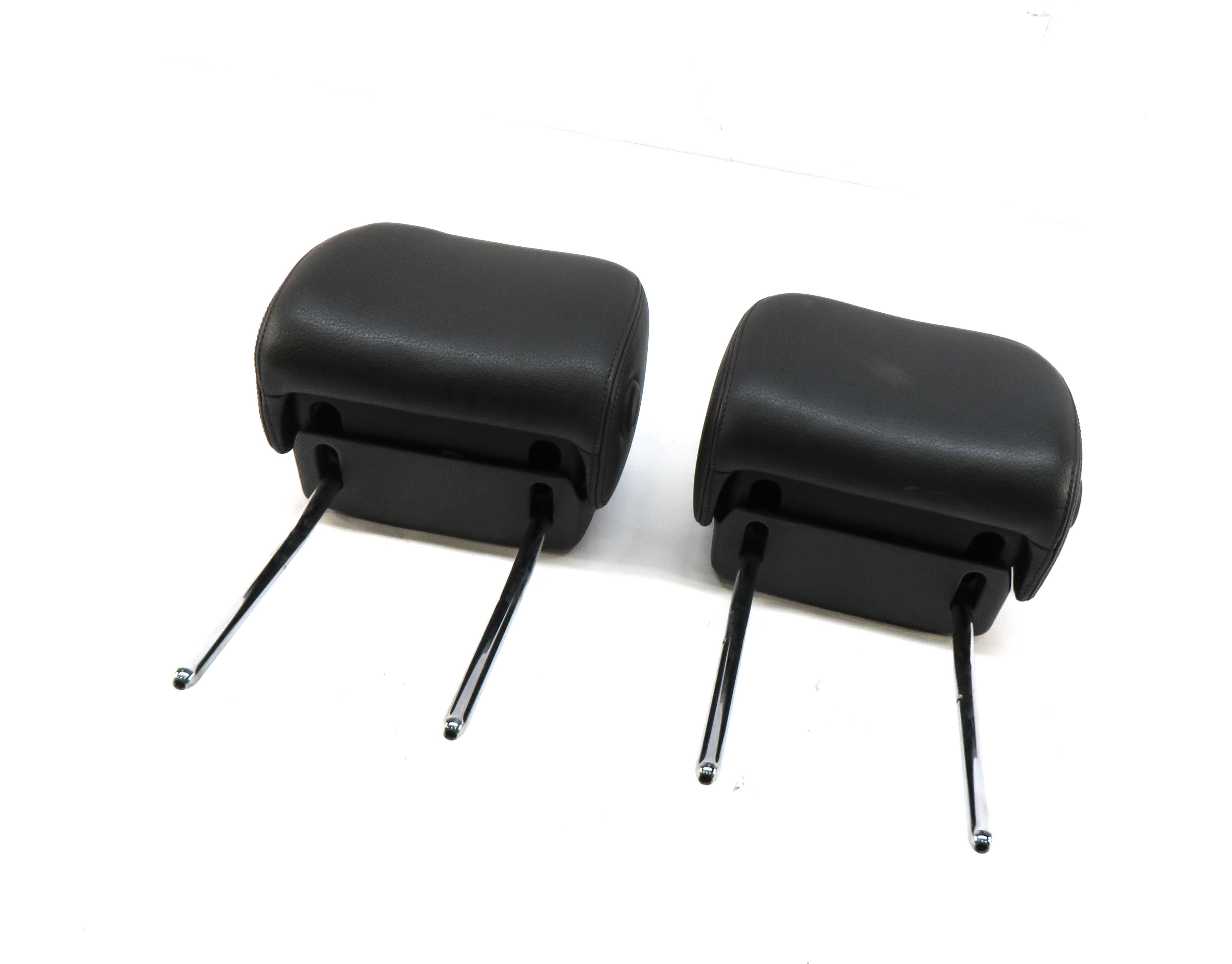 2012 AUDI A6 (C7) FRONT LEFT & RIGHT SEAT HEADREST SET-2 (BLACK) — exact item pictured