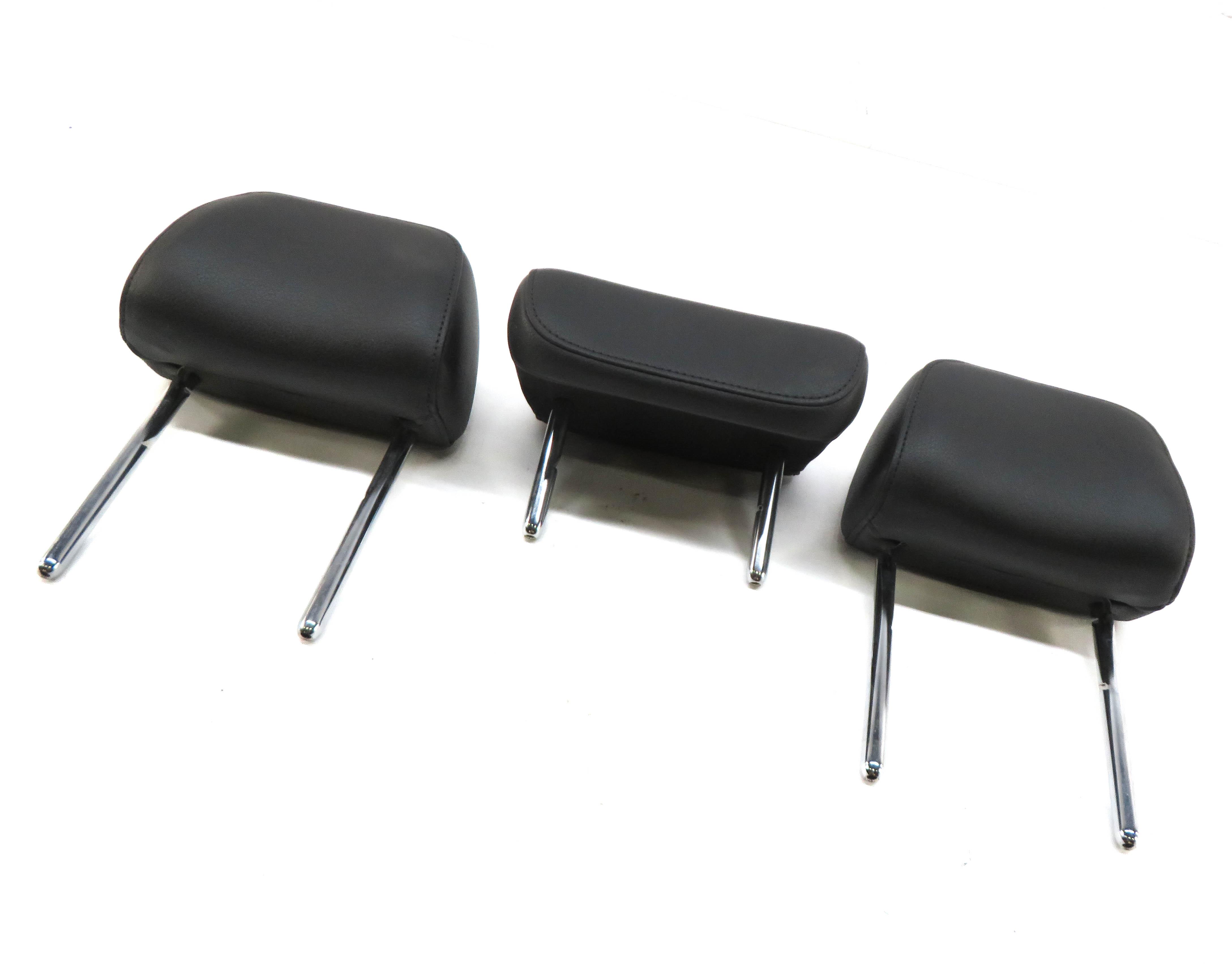 2012 AUDI A6 (C7) REAR SEAT LEFT CENTER RIGHT HEADREST SET-3 (BLACK) — exact item pictured