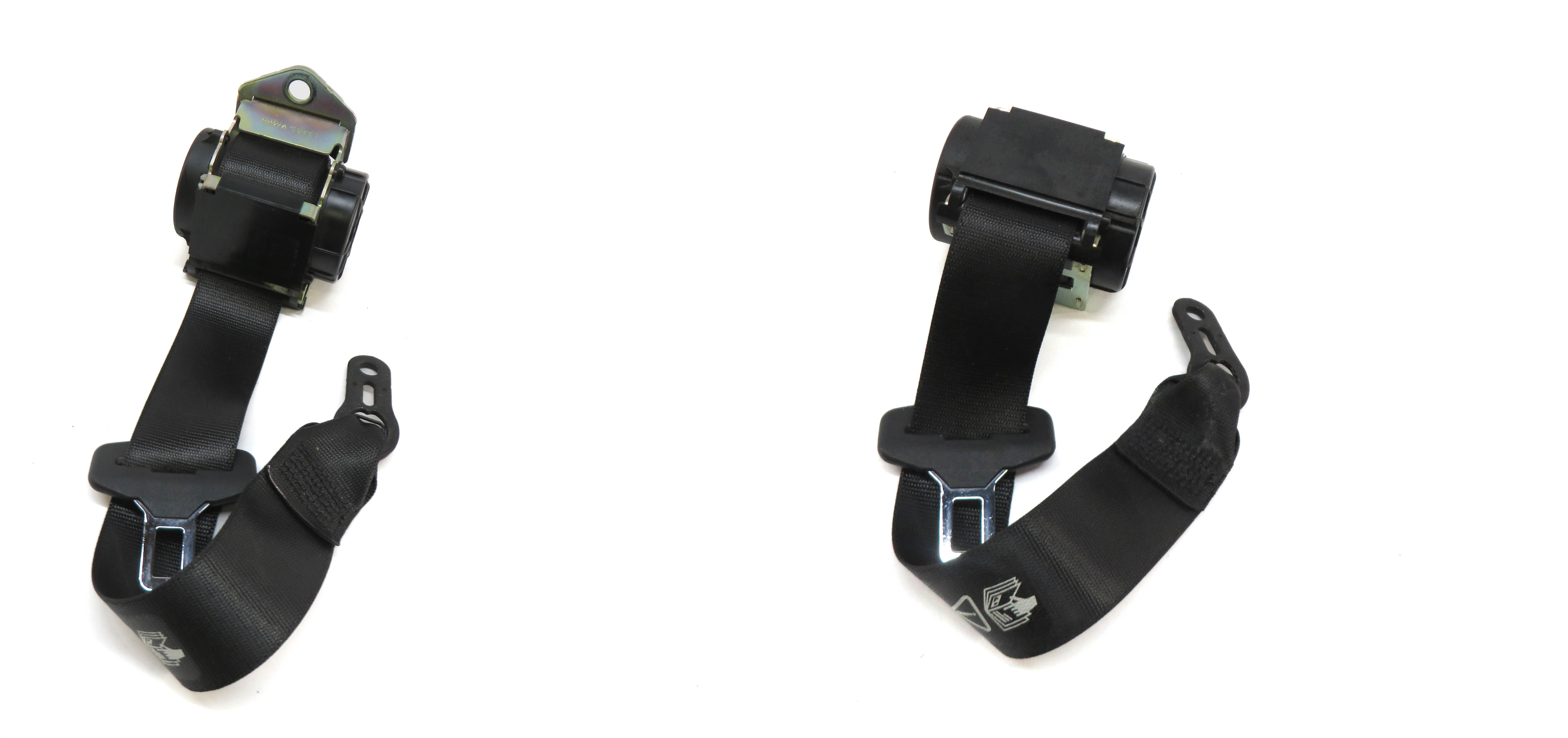 2011 BMW 335i (E92) COUPE - LEFT & RIGHT REAR SEAT SEATBELT BUCKLE RETRACTOR SET — exact item pictured