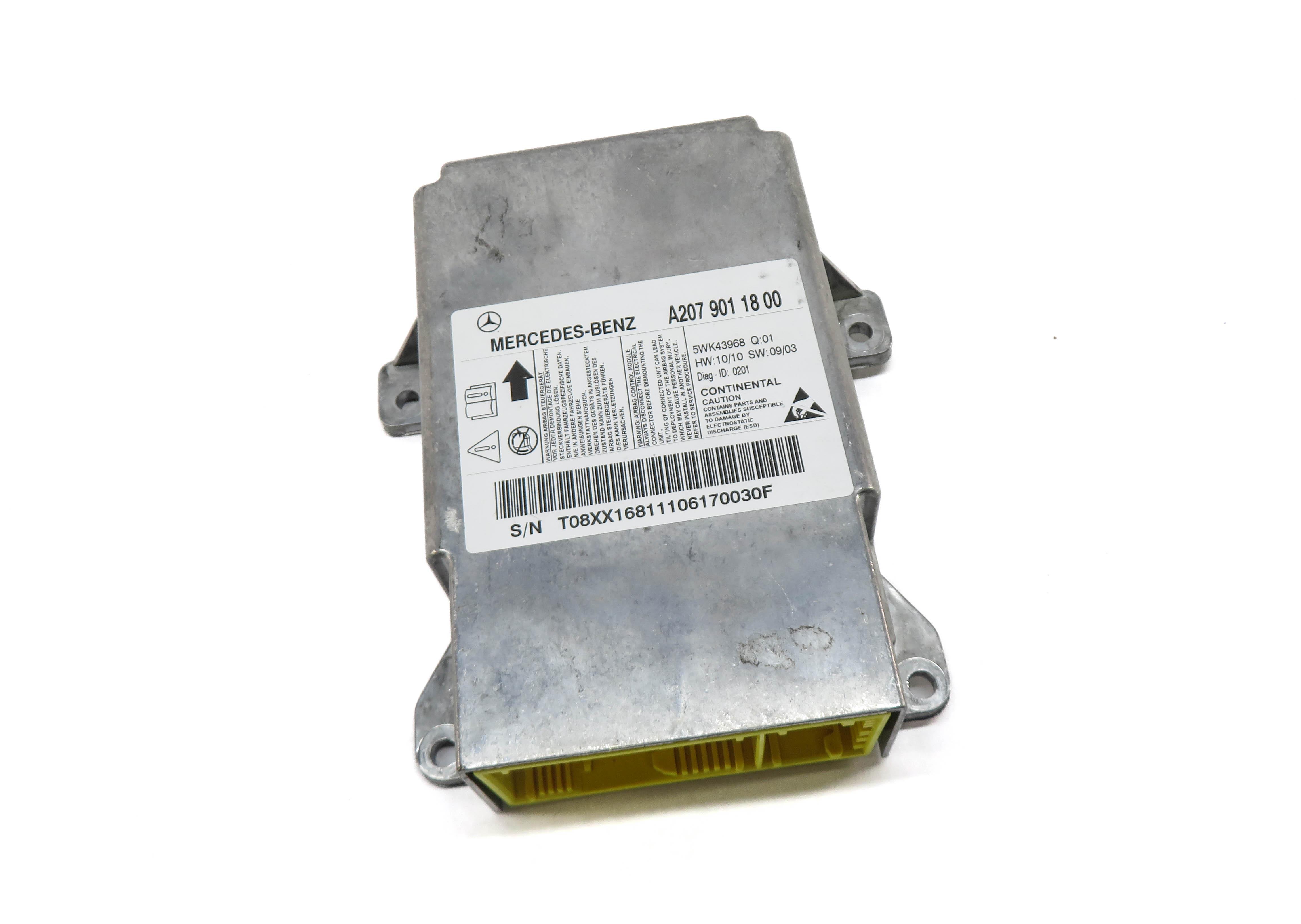 2012-2014 MERCEDES C250 C350 C63 AMG (C204) COUPE - SRS BAG CONTROL MODULE — exact item pictured