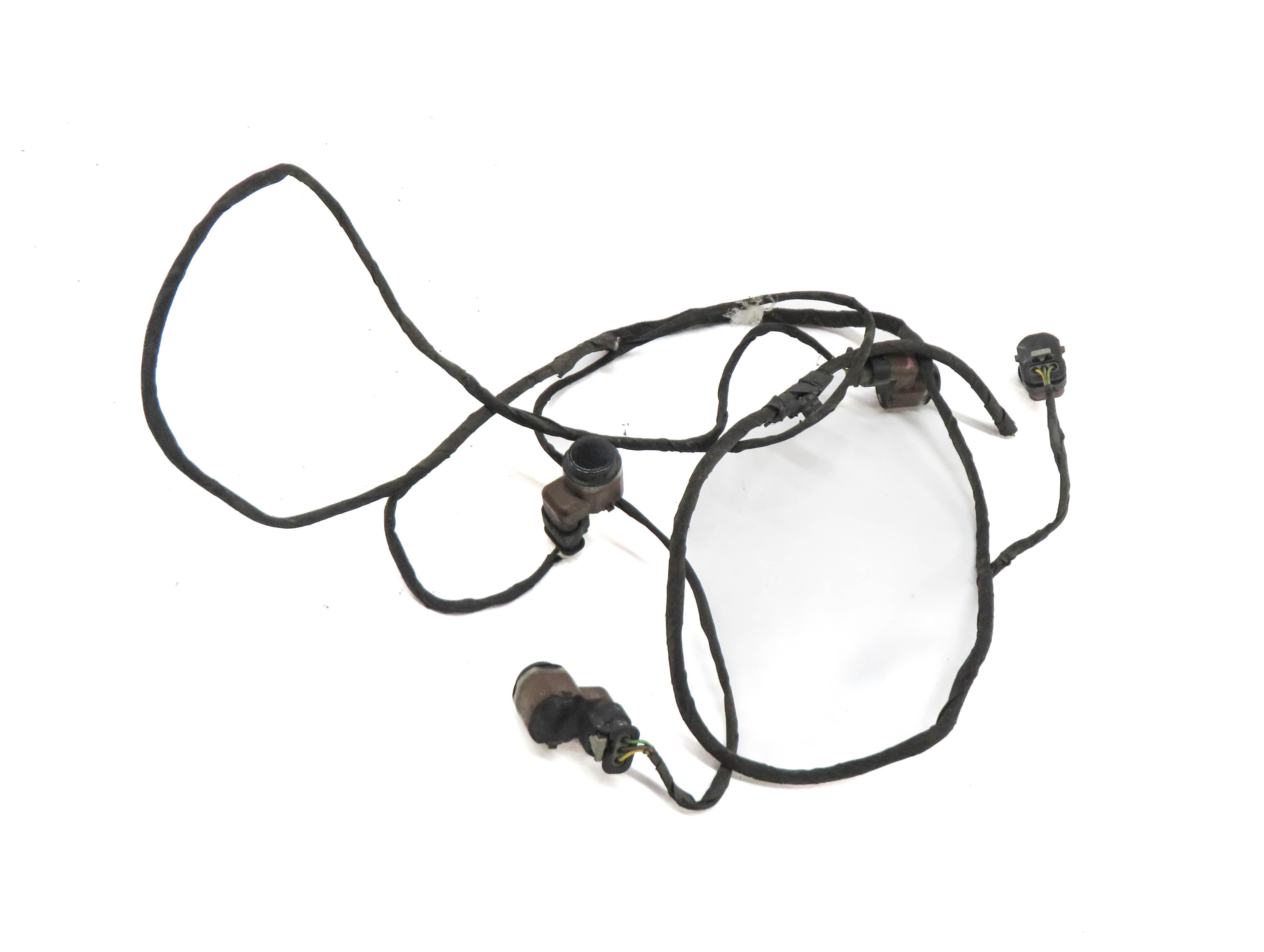 2016 BMW 535i (F10) REAR PDC PARK DISTANCE SENSOR SET w/ HARNESS (BLACK 475) — exact item pictured