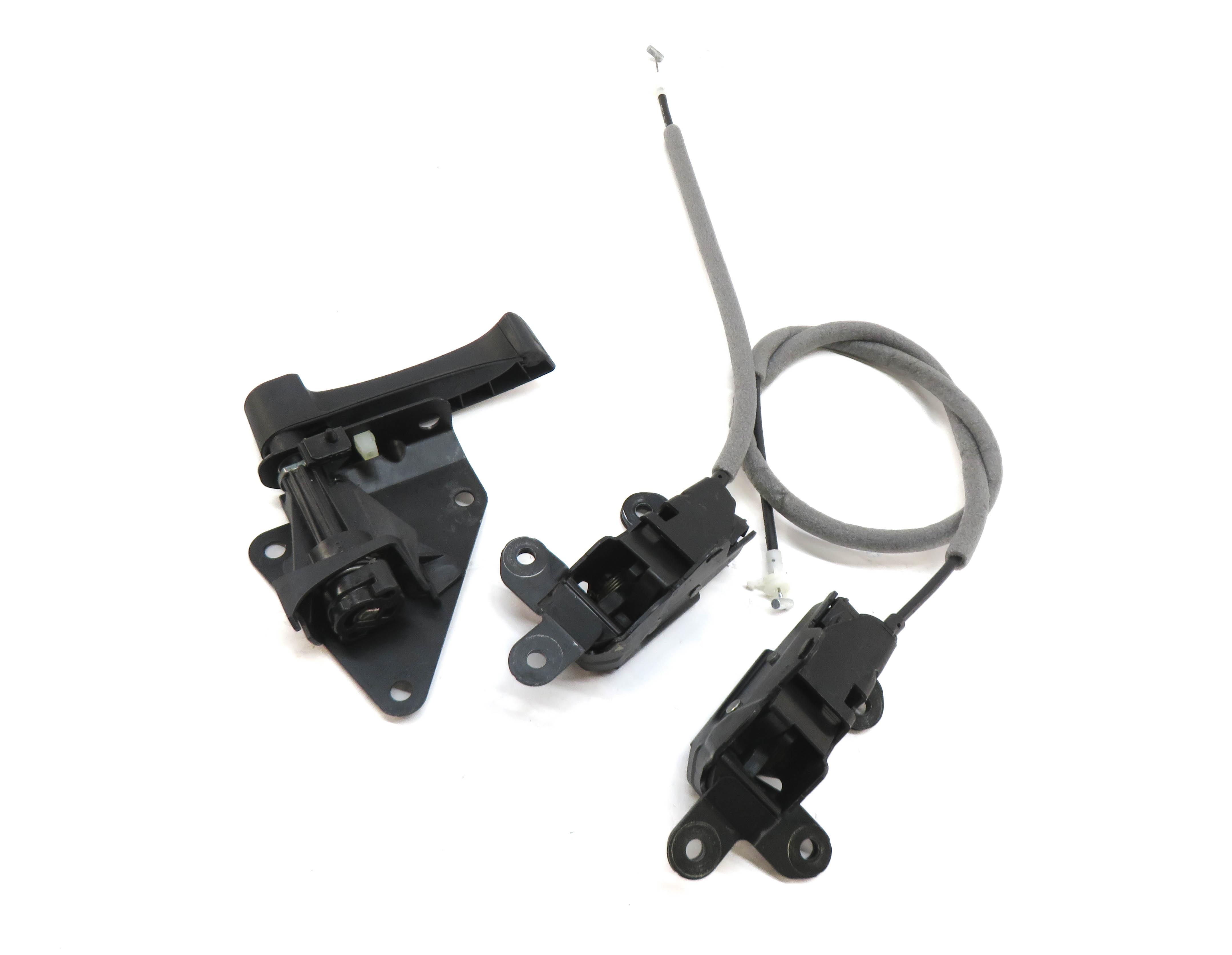 2011 BMW X5 (E70) REAR TRUNK TAILGATE LOCK LATCH SET w/ RELEASE HANDLE & CABLES — exact item pictured