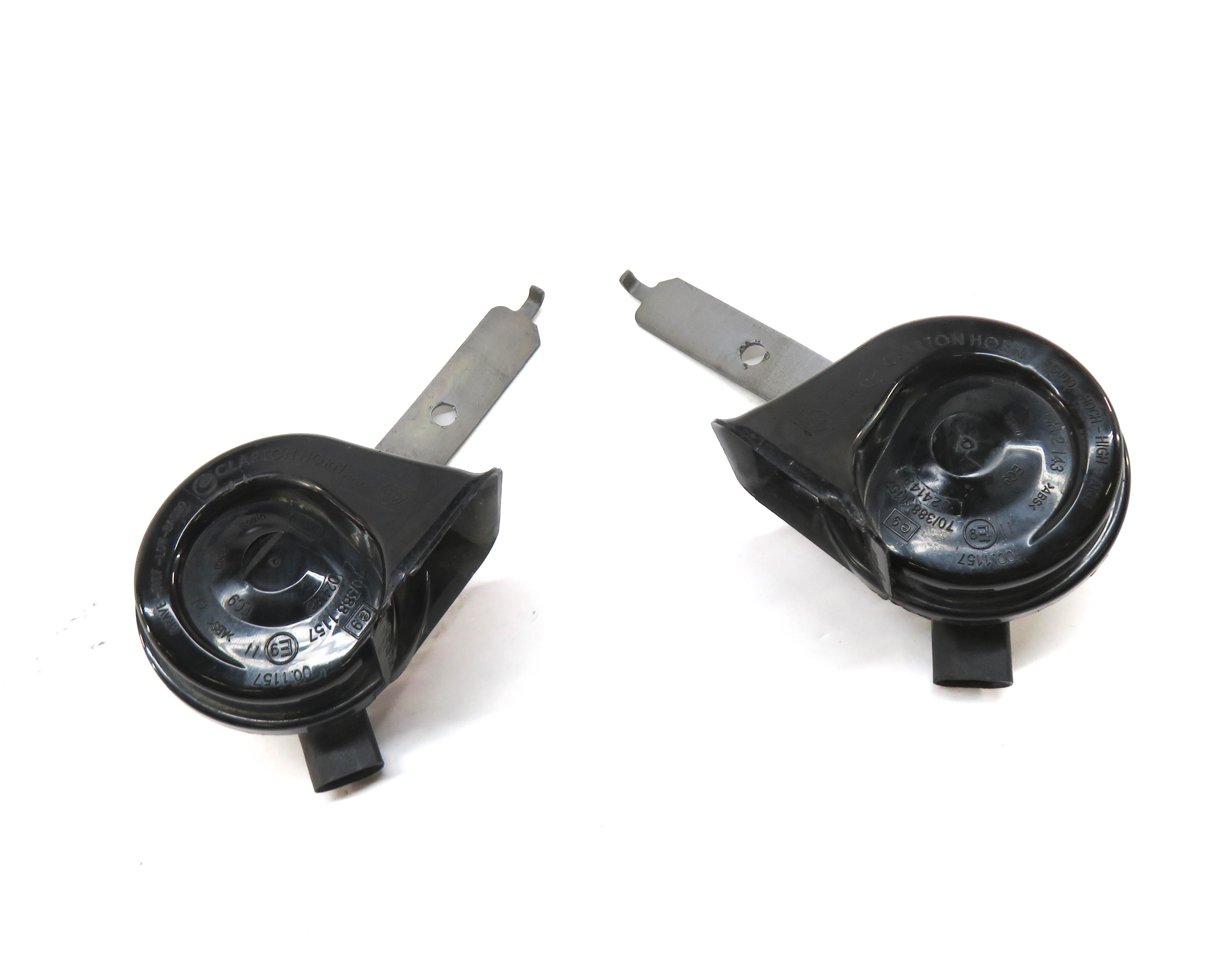 2010-2014 BMW X5 X6 (E70 E71) HIGH & LOW TONE SAFETY HORN SET — exact item pictured