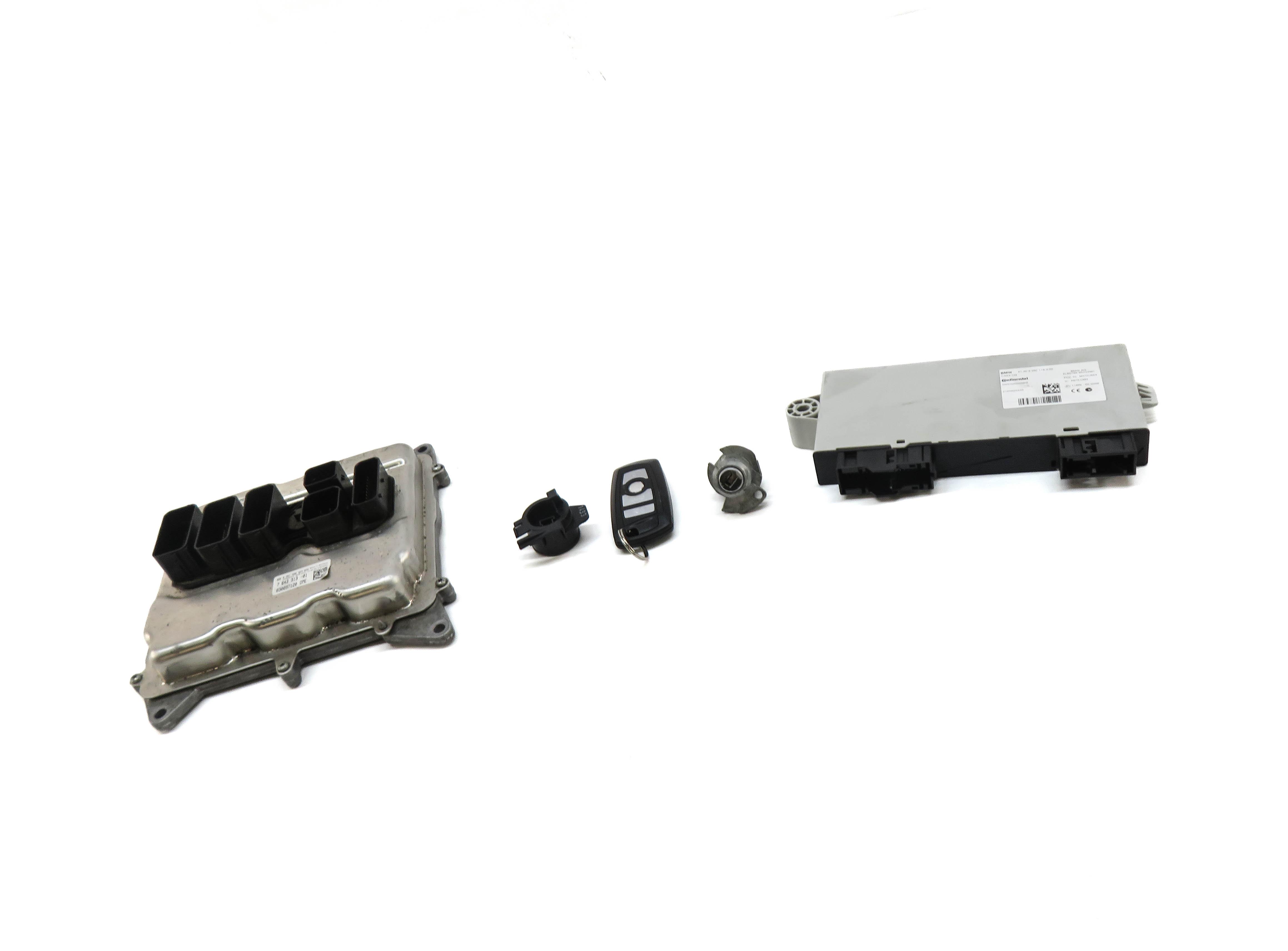 2012 BMW 528i (F10) 2.0L N20 TURBO ENGINE ECM DME CAS IMMOBILIZER MODULE KEY SET — exact item pictured