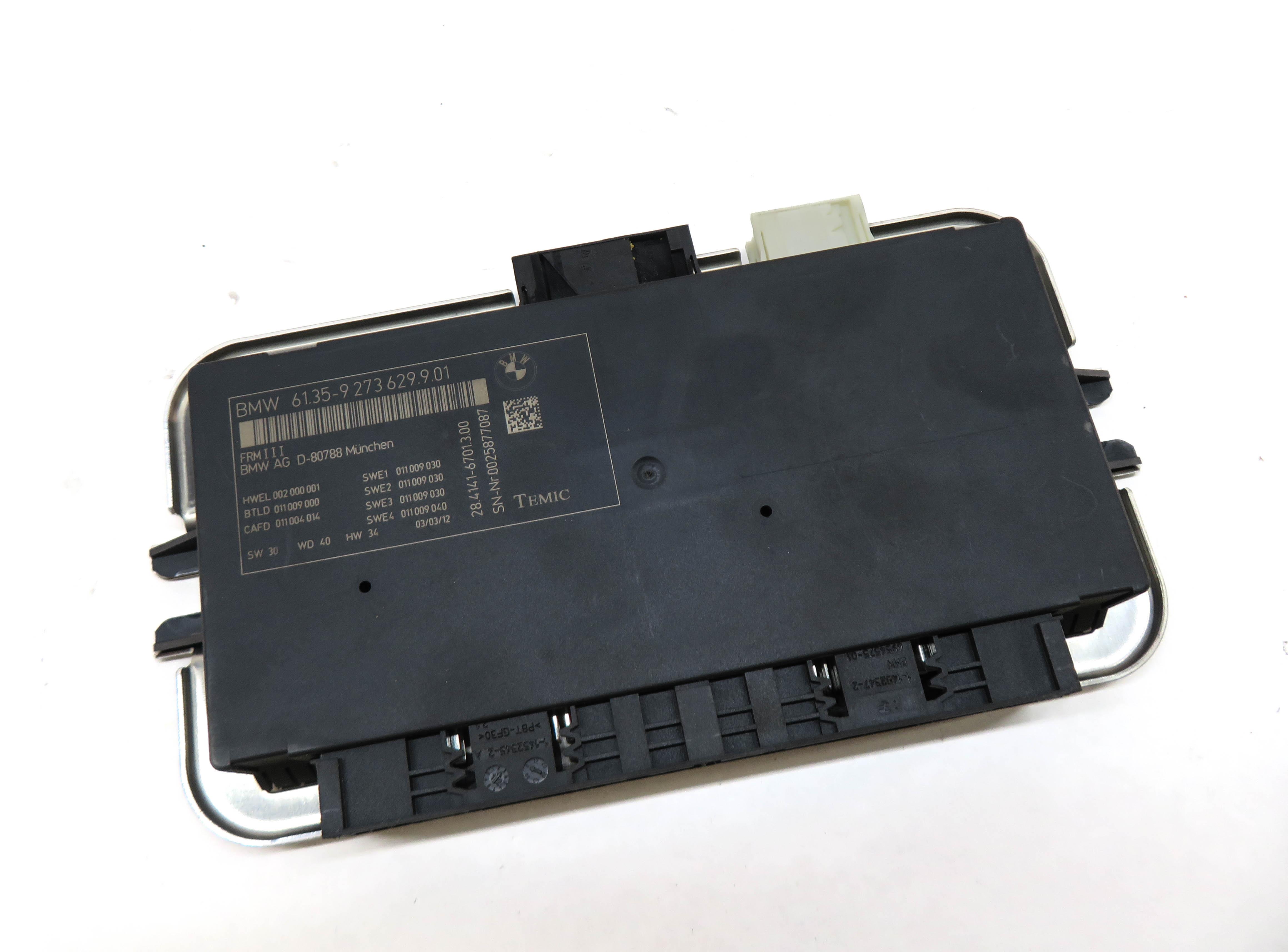 10-17 BMW 5 6 7 M5 X3 X4 (F06 F10 F12 F25 F26) FRM III BODY LIGHT CONTROL MODULE — exact item pictured