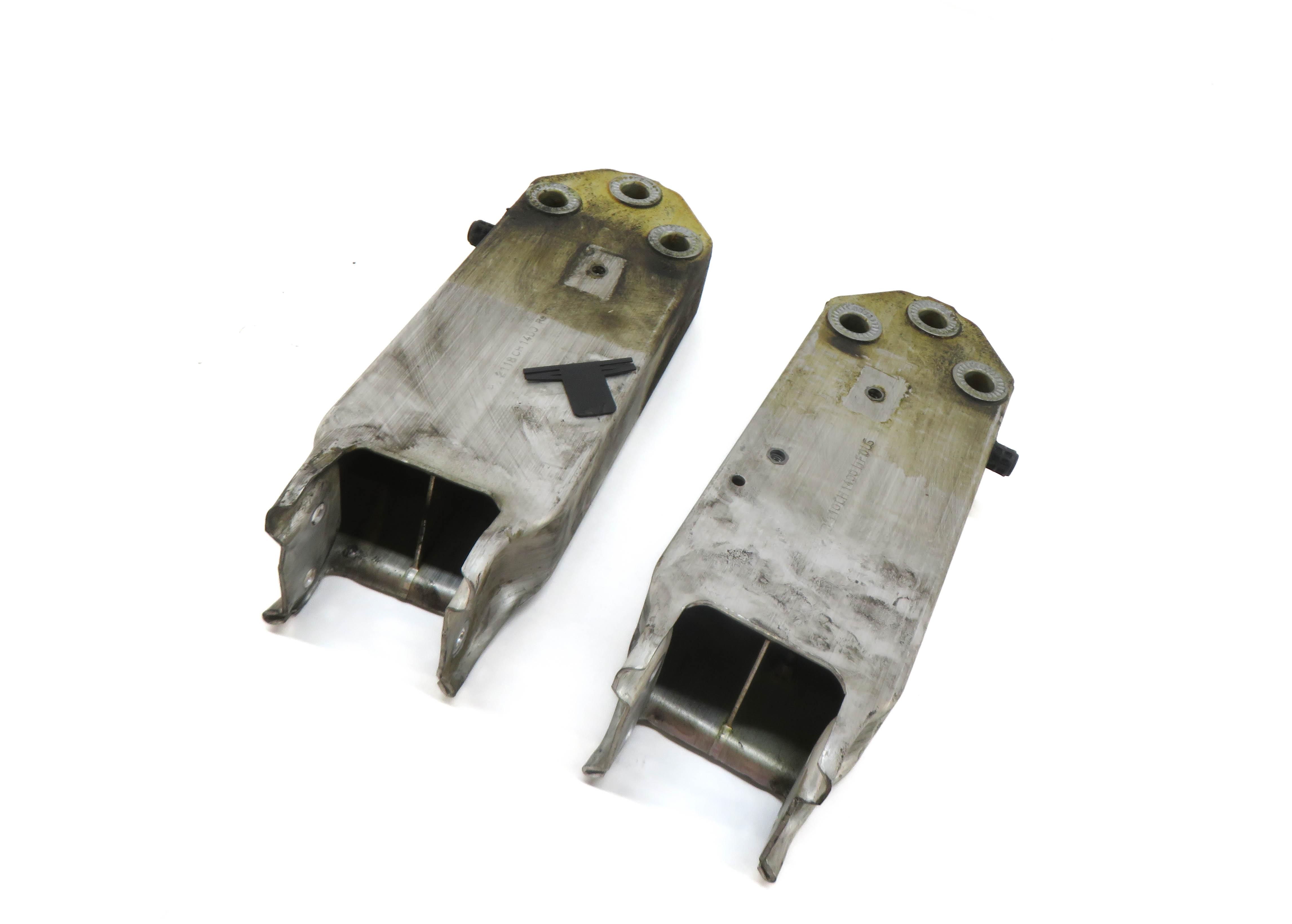 11-16 BMW 5 M5 F10 FRONT BUMPER LEFT & RIGHT REINFORCEMENT BAR BRACKET SET/2 — exact item pictured