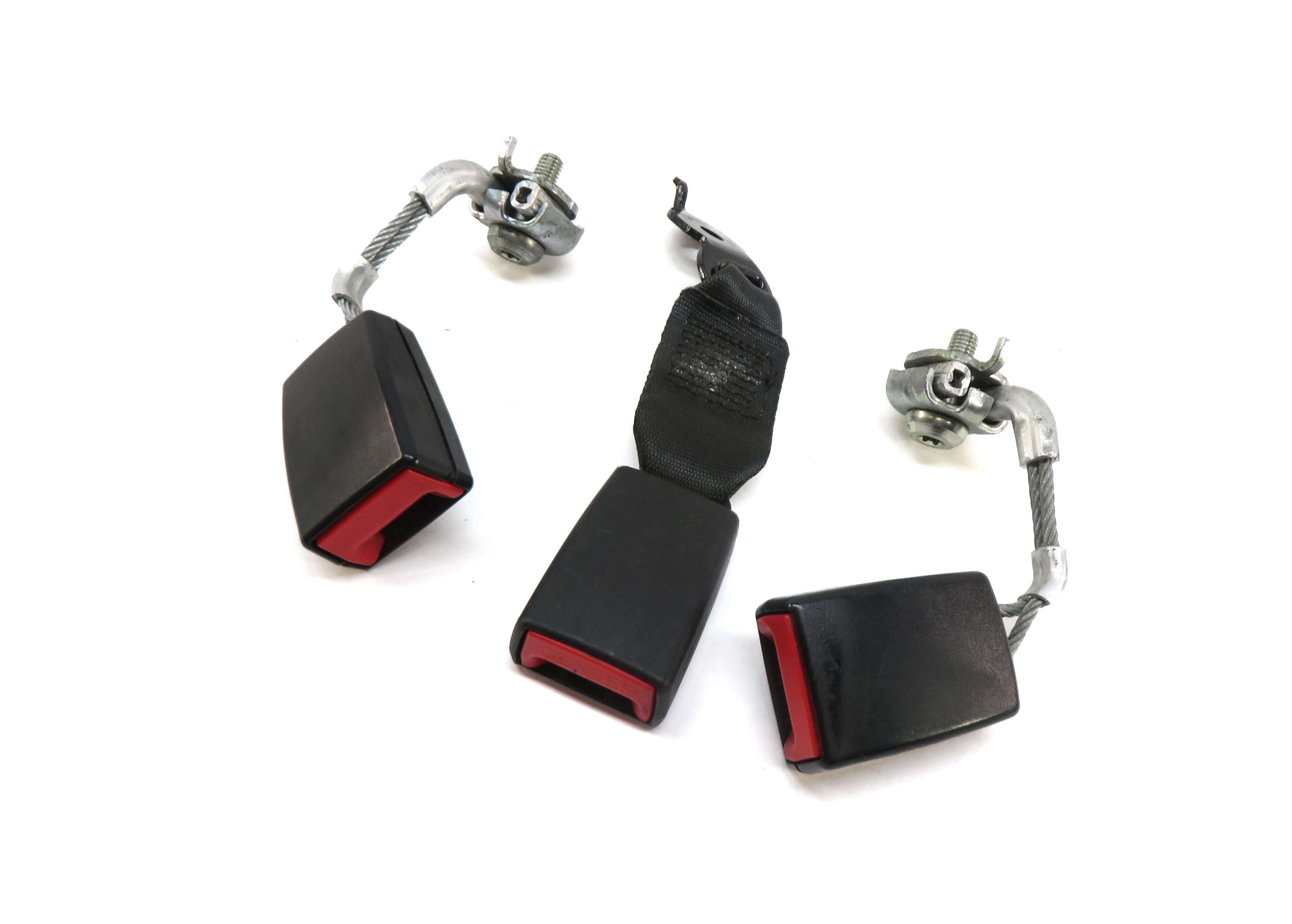 2012 BMW 535Xi E60 REAR LEFT RIGHT CENTER SEATBELT BUCKLE RECEIVER SET/3 (BLACK) — exact item pictured