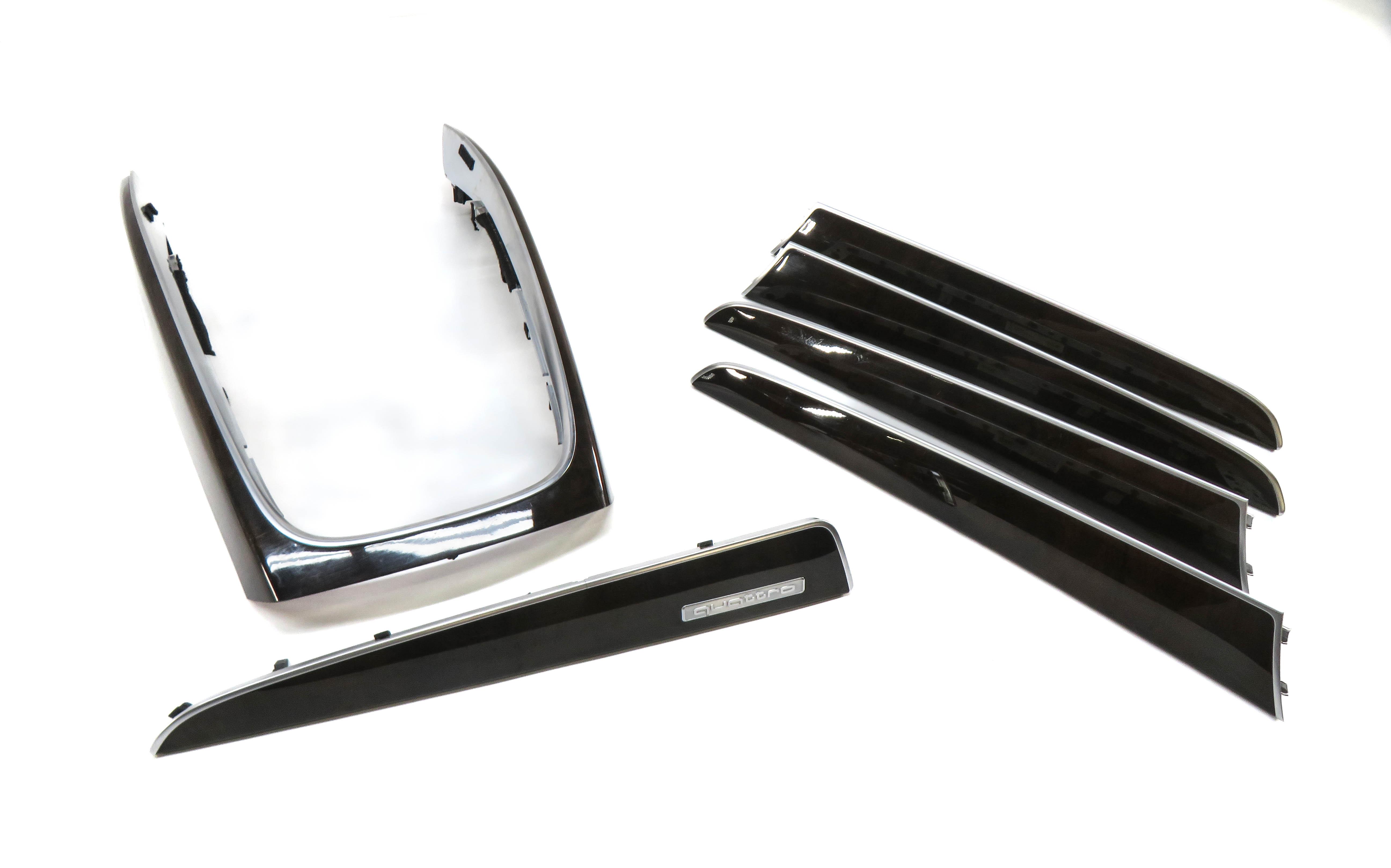2013 AUDI Q5 (B8 8R) DASH DOOR CONSOLE INTERIOR TRIM PANEL SET (WALNUT WOOD 5TS) — exact item pictured