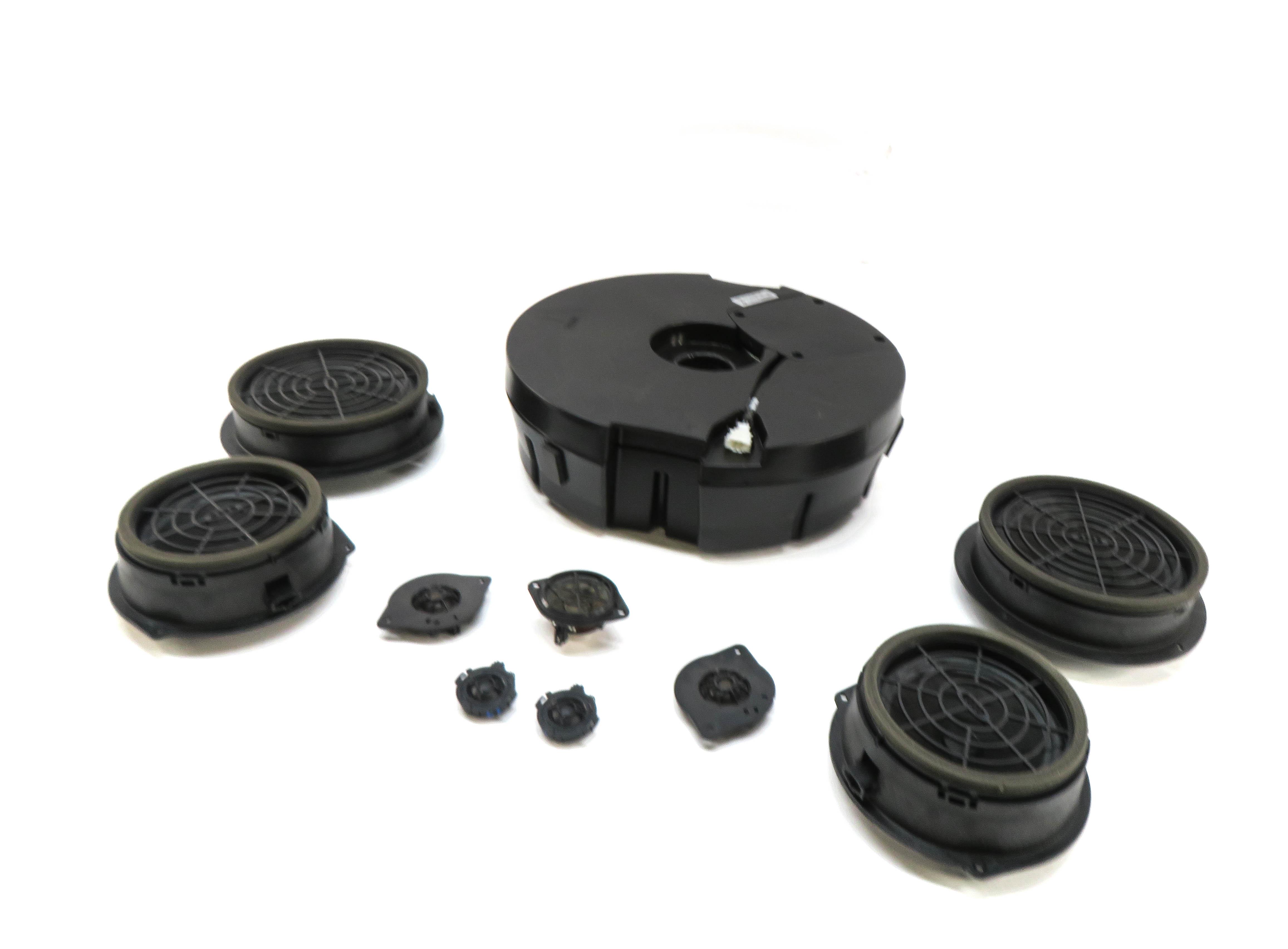 2013 AUDI Q5 (B8 8R) RADIO STEREO AUDIO SUB SUBWOOFER TWEETER SPEAKER SET-10 — exact item pictured