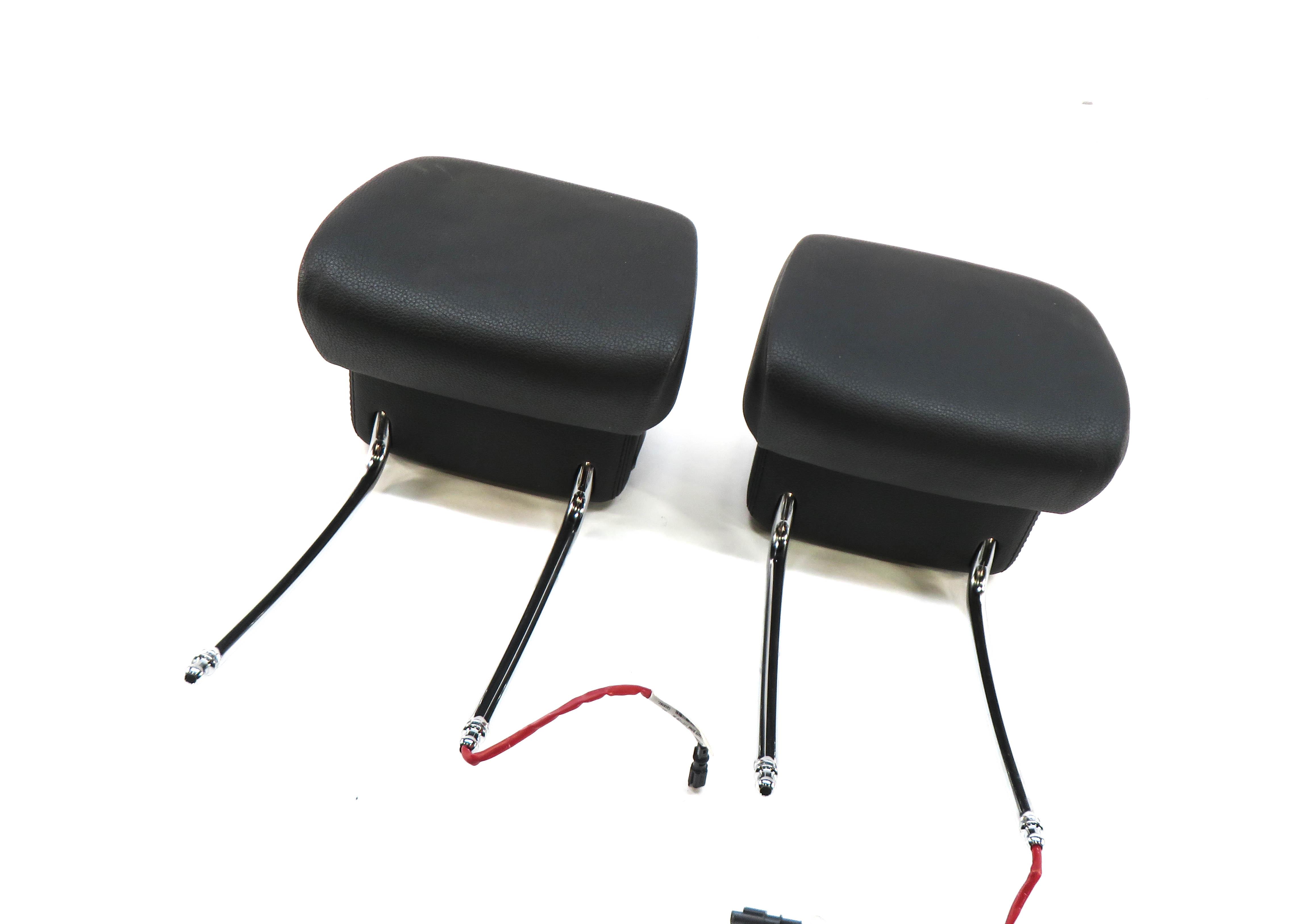 2013 BMW 535i (F10) FRONT LEFT & RIGHT SEAT HEADREST SET-2 (BLACK LEATHER LCSW) — exact item pictured