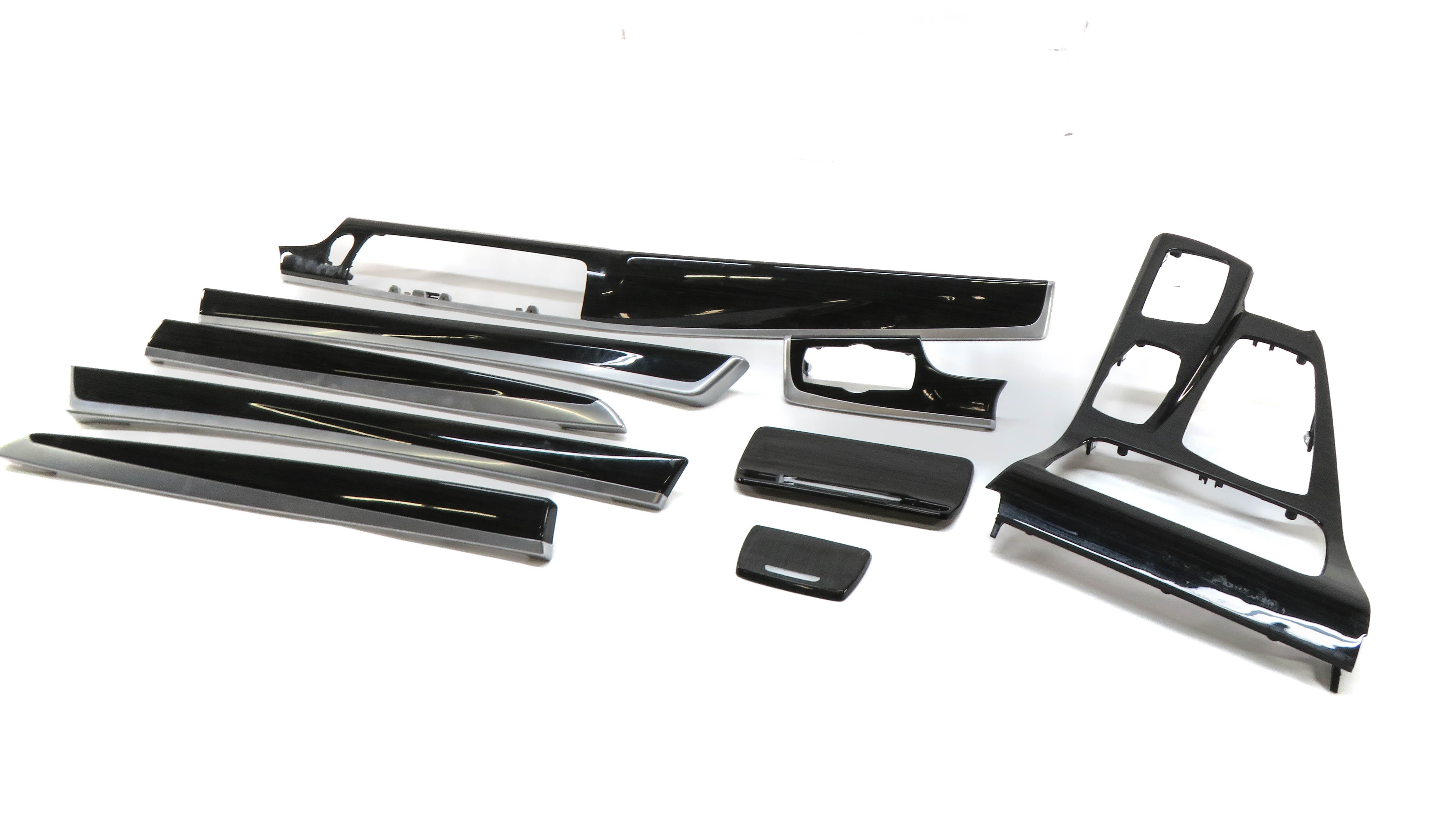 2013 BMW 535i (F10) DASH DOOR CONSOLE INTERIOR TRIM SET (FINELINE WOOD GRAIN) — exact item pictured