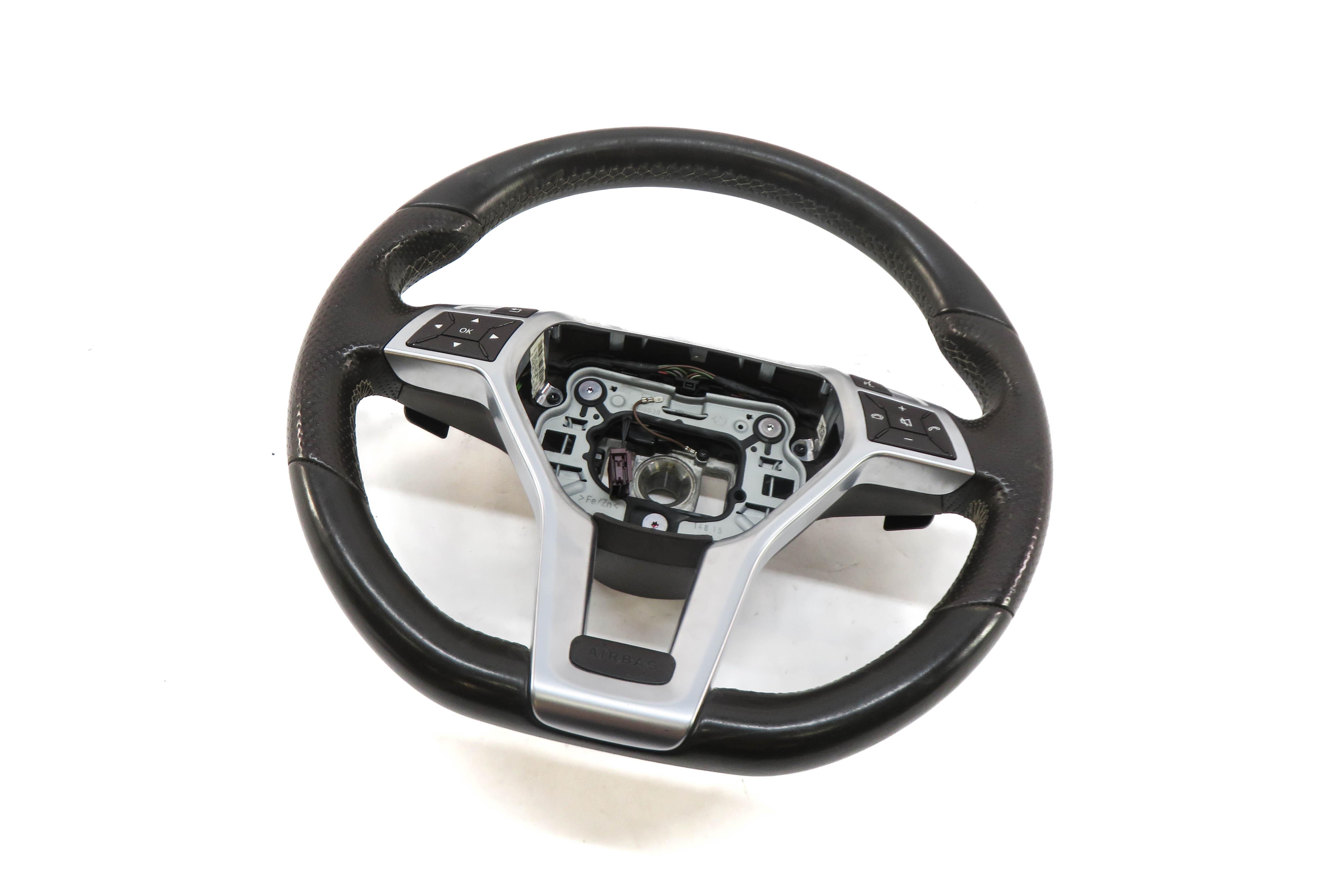 2016 MERCEDES E-CLASS SEDAN (W212) SPORT STEERING WHEEL (BROWN LEATHER) — exact item pictured