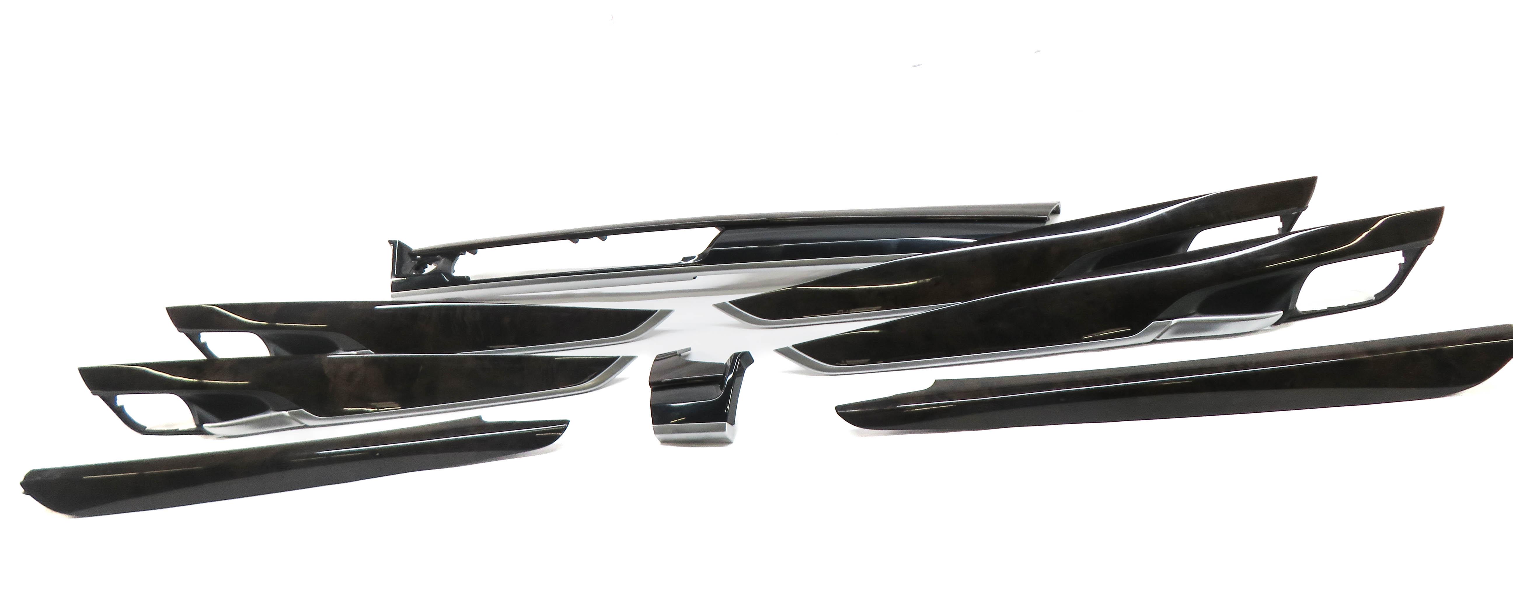 2014 BMW X5 (F15) DASH DOOR CONSOLE INTERIOR TRIM PANEL SET (POPLAR WOOD GRAIN) — exact item pictured