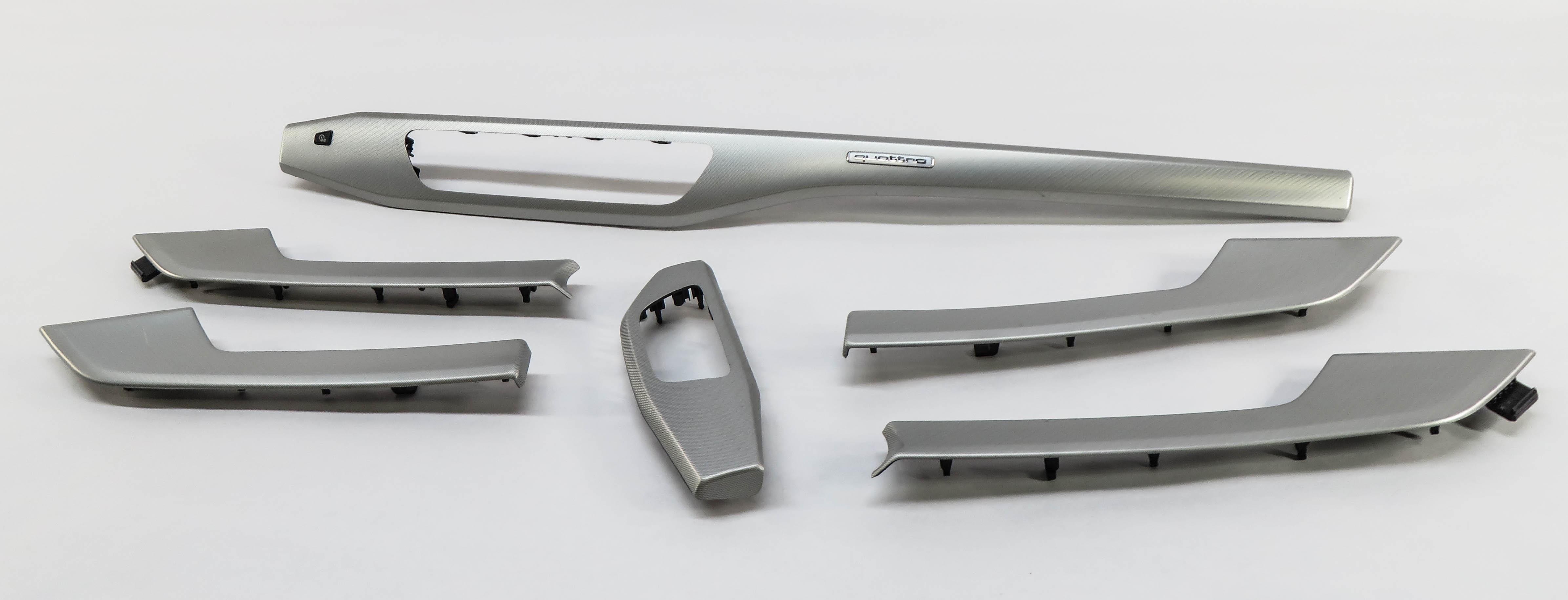 2017 AUDI A4 (B9 8W) DASH DOOR CONSOLE TRIM PANEL SET (ALUMINUM ELLIPSE 5TT) — exact item pictured