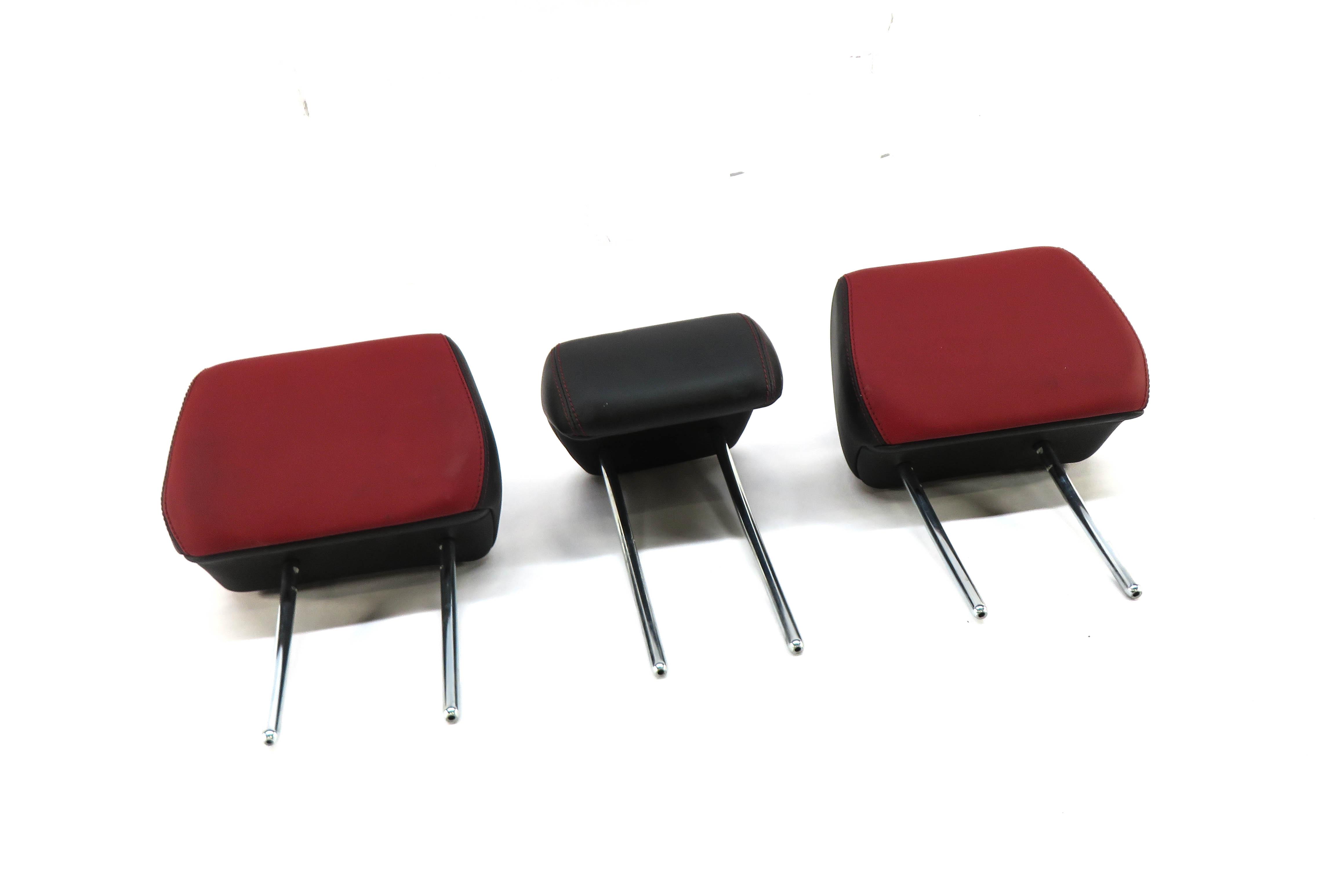 2016 RANGE ROVER EVOQUE (L538) REAR SEAT HEADREST SET-3 (PIMENTO RED & BLACK) — exact item pictured