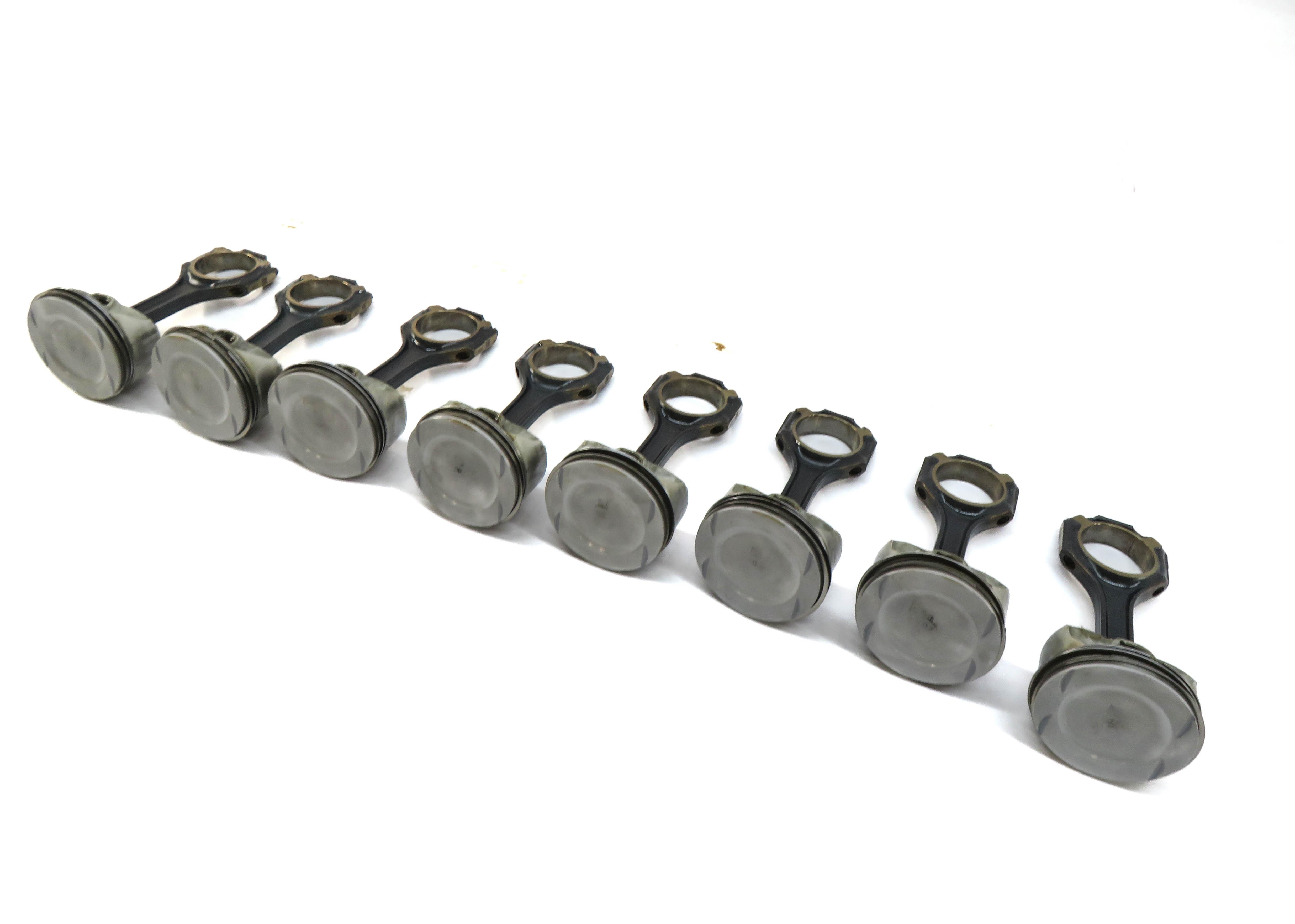 12-13 MERCEDES CL E GL ML S SL CLS AMG (C216 W166 W212 W218 X166) PISTON SET — exact item pictured