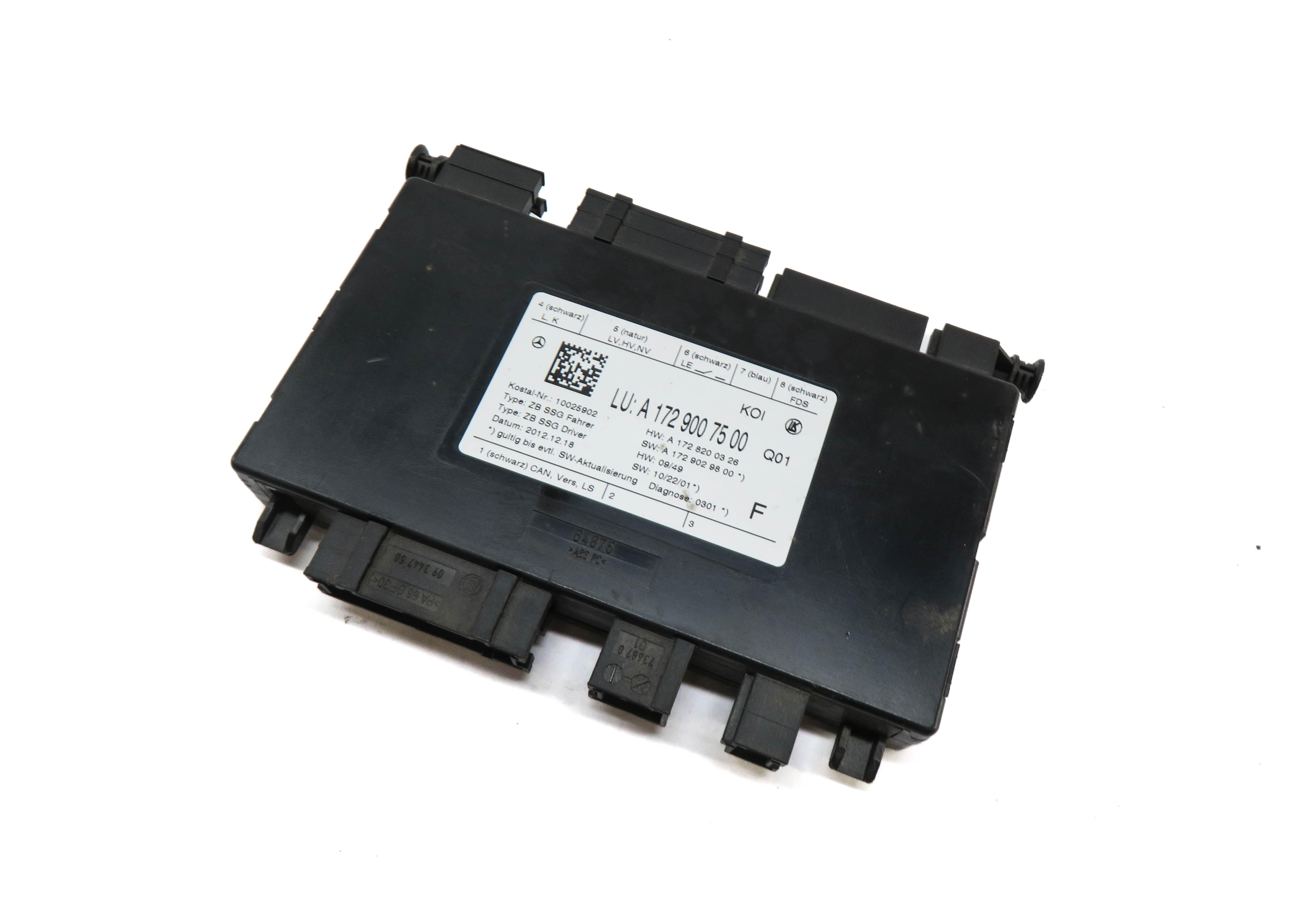 2013 MERCEDES CLS63 AMG (W218) LEFT FRONT DRIVER SEAT CONTROL MODULE — exact item pictured