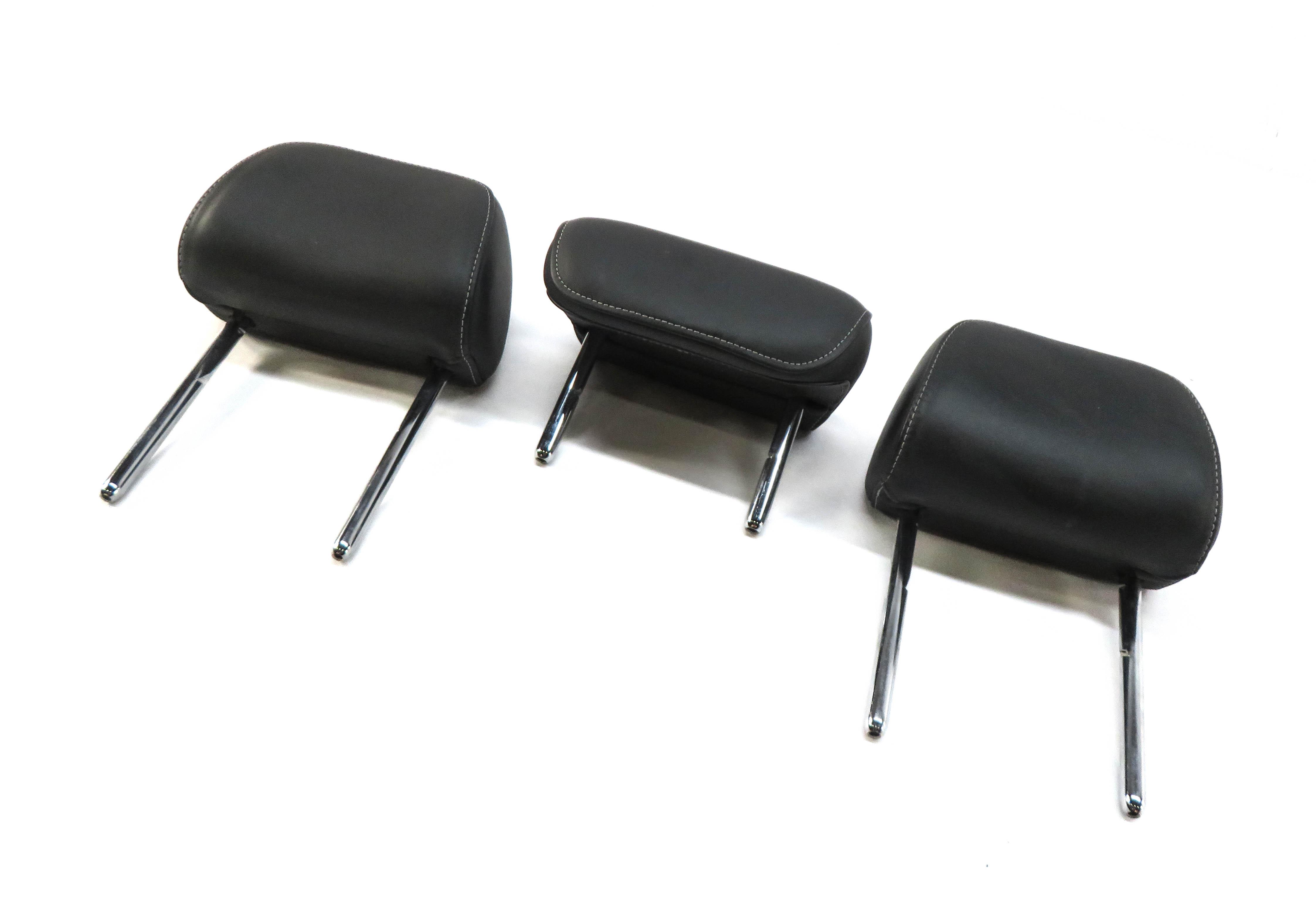 2014 AUDI S4 (B8 8K) REAR SEAT LEFT CENTER RIGHT HEADREST SET-3 (BLACK LEATHER) — exact item pictured