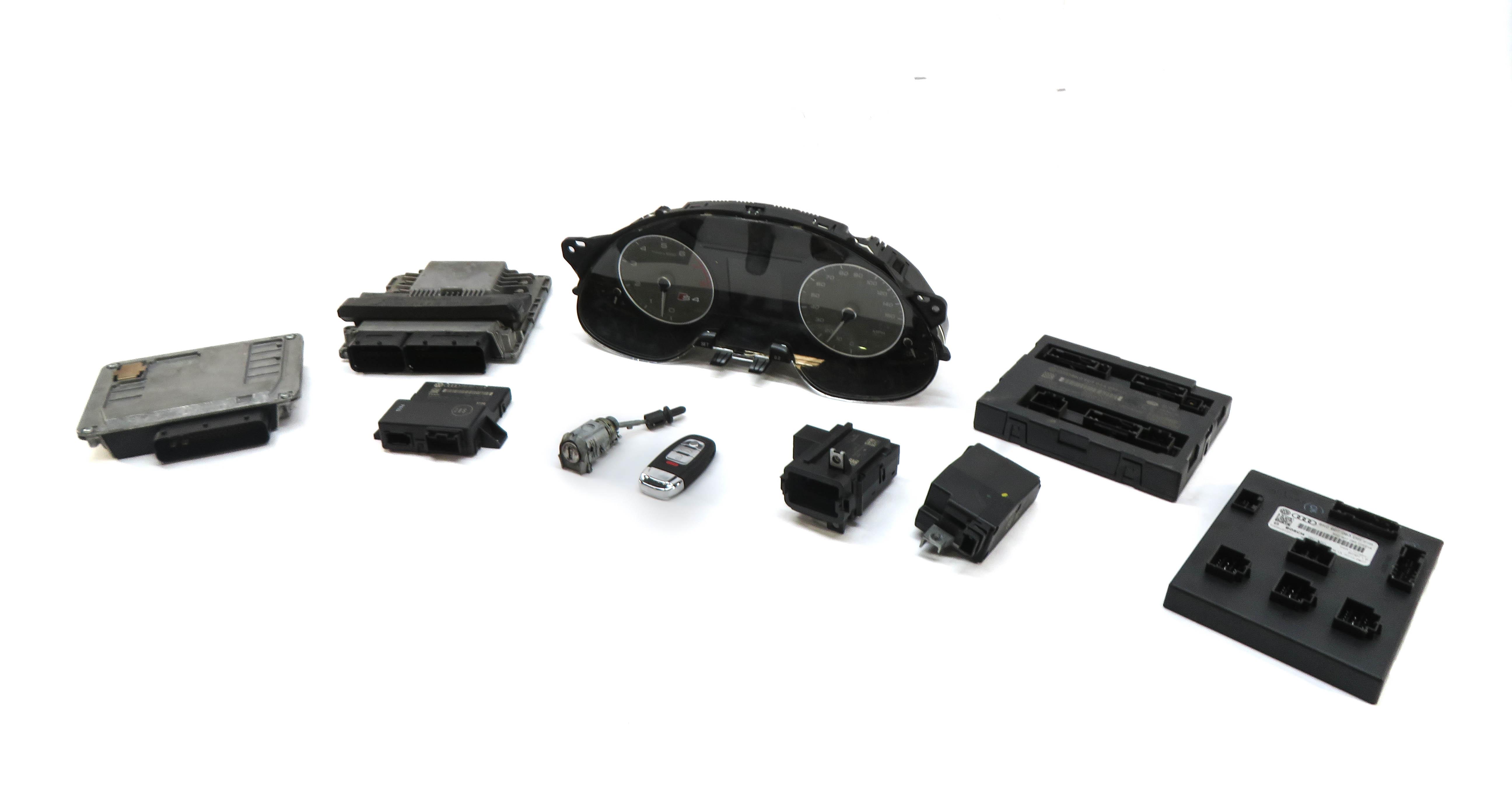 2014 AUDI S4 (B8 8K) 3.0L CTUB ENGINE ECM BCM GATEWAY IMMOBILIZER MODULE KEY SET — exact item pictured