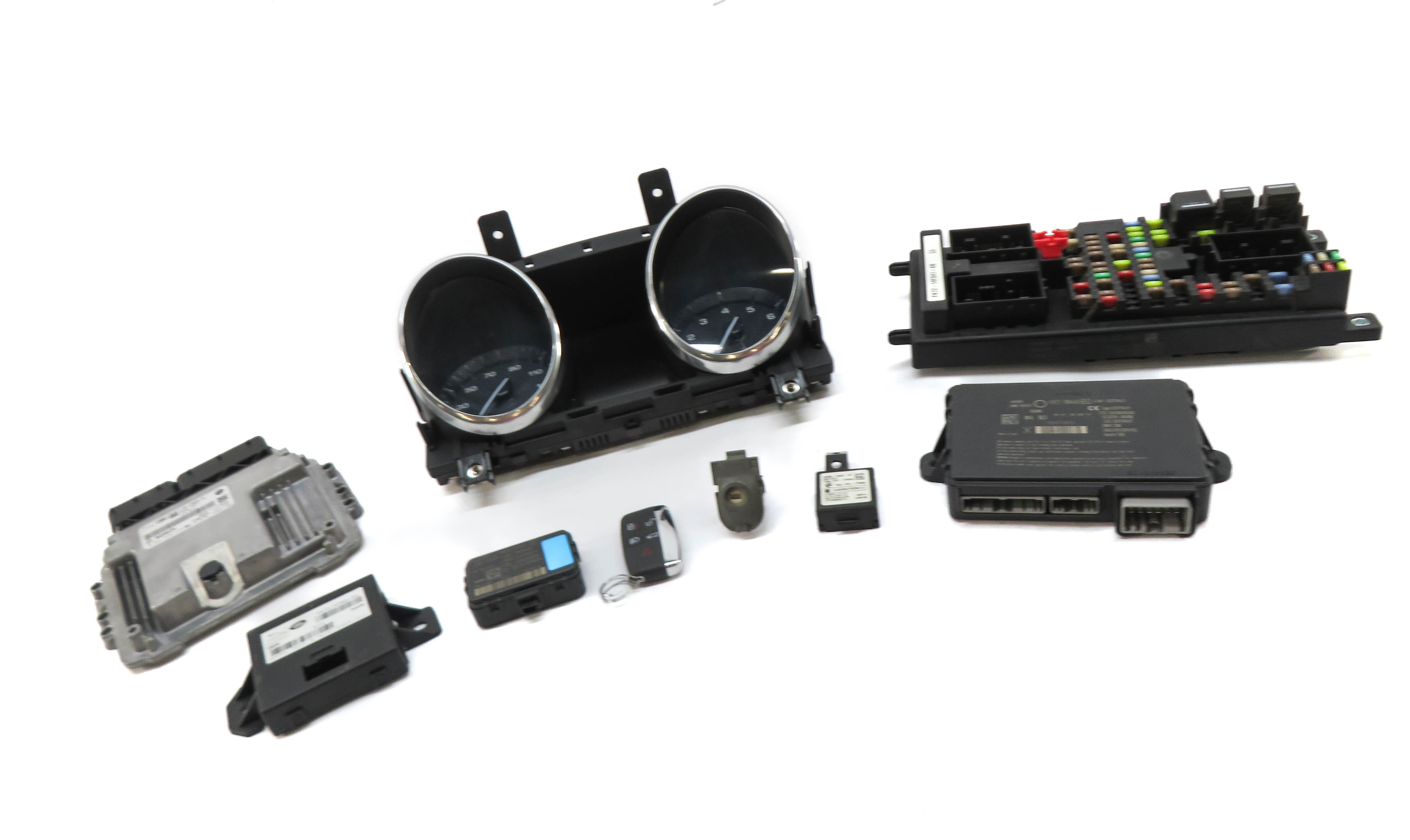 2015 DISCOVERY SPORT (L550) 2.0L TURBO ENGINE ECM BCM IMMOBILIZER MODULE KEY SET — exact item pictured