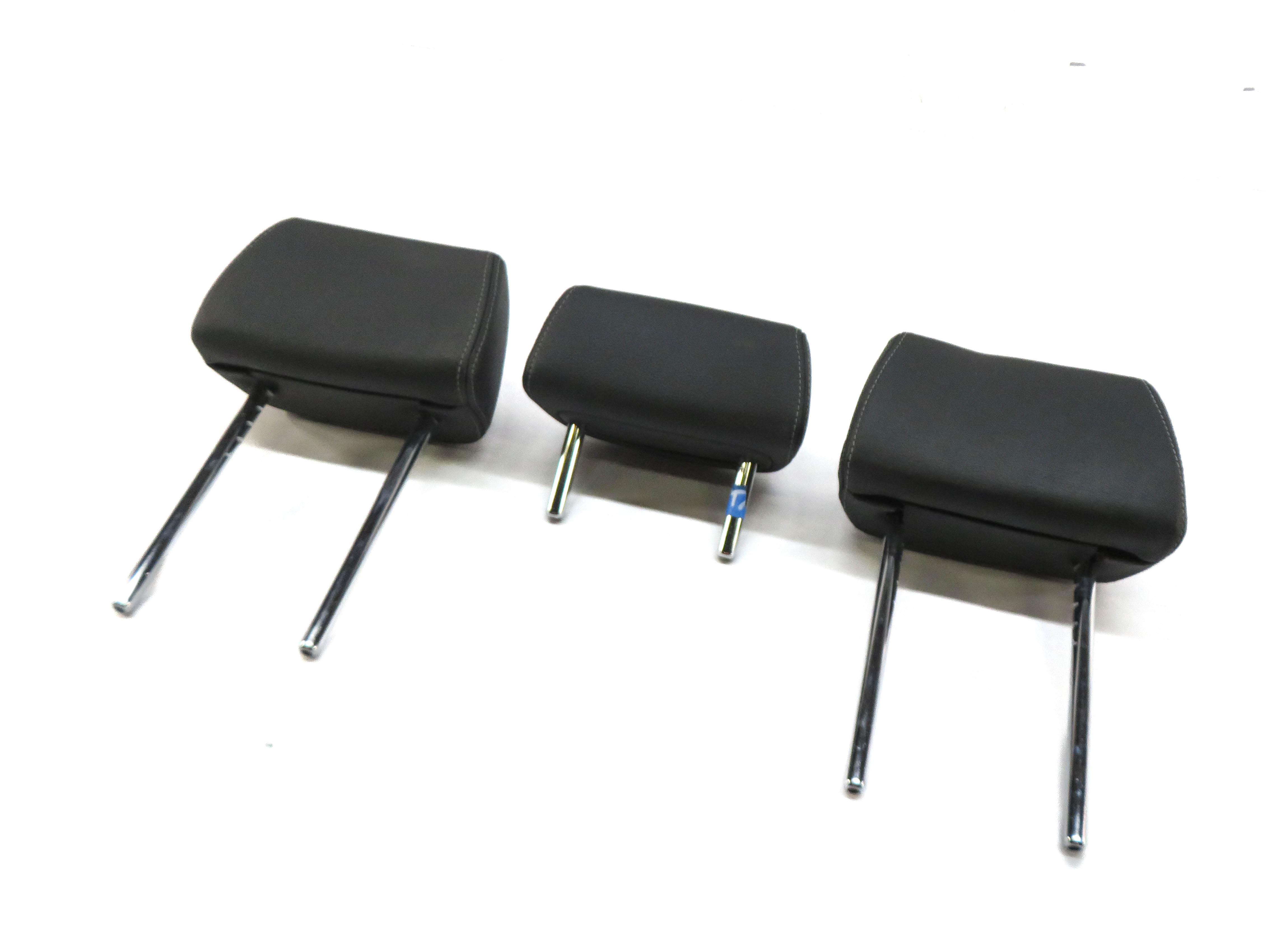 2011 BMW X3 (F25) REAR SEAT LEFT CENTER RIGHT HEADREST SET-3 (BLACK LEATHER) — exact item pictured