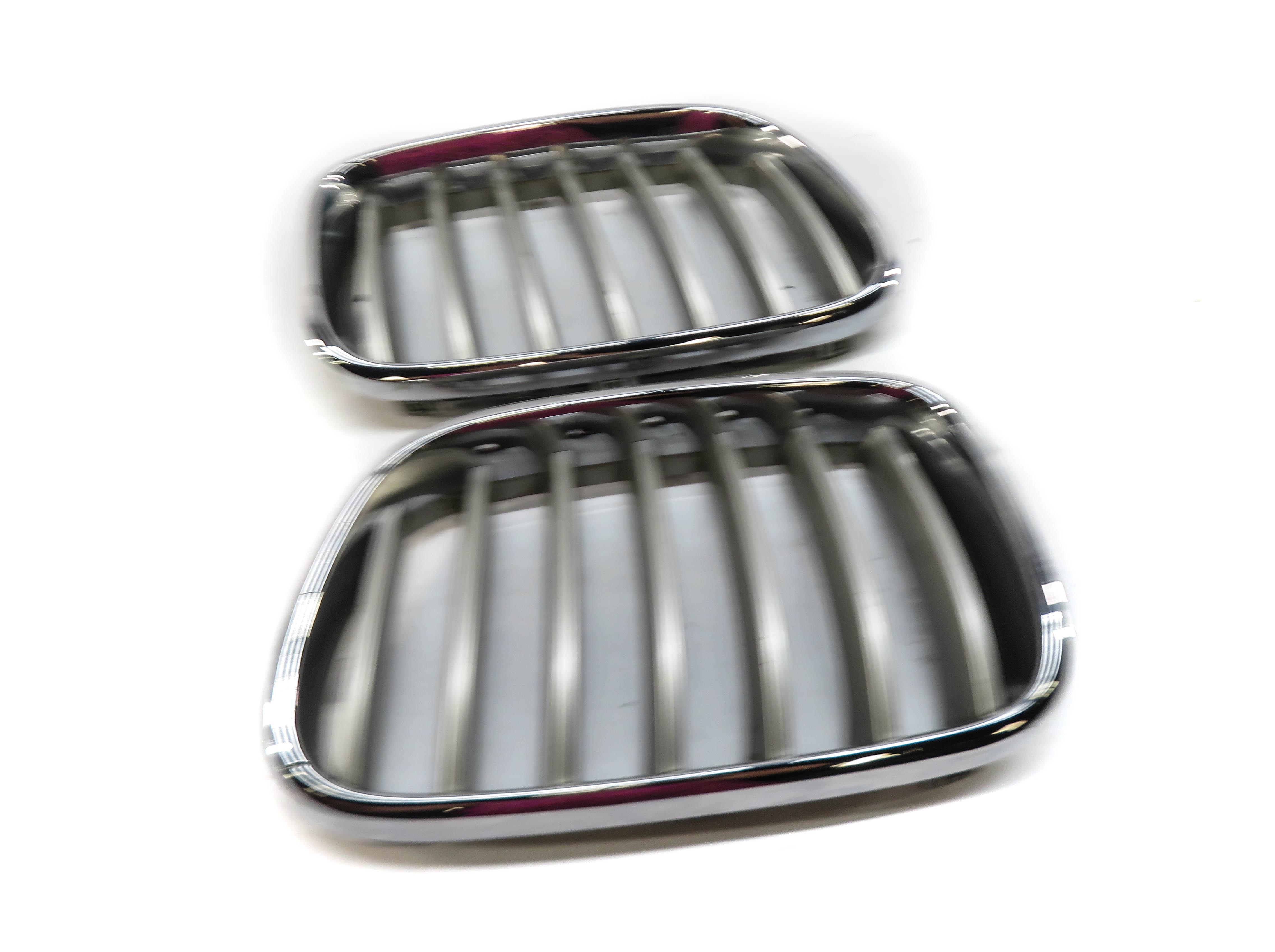 2011-2017 BMW X3 (F25) FRONT LEFT & RIGHT HOOD KIDNEY GRILLE SET (TITANIUM FINS) — exact item pictured