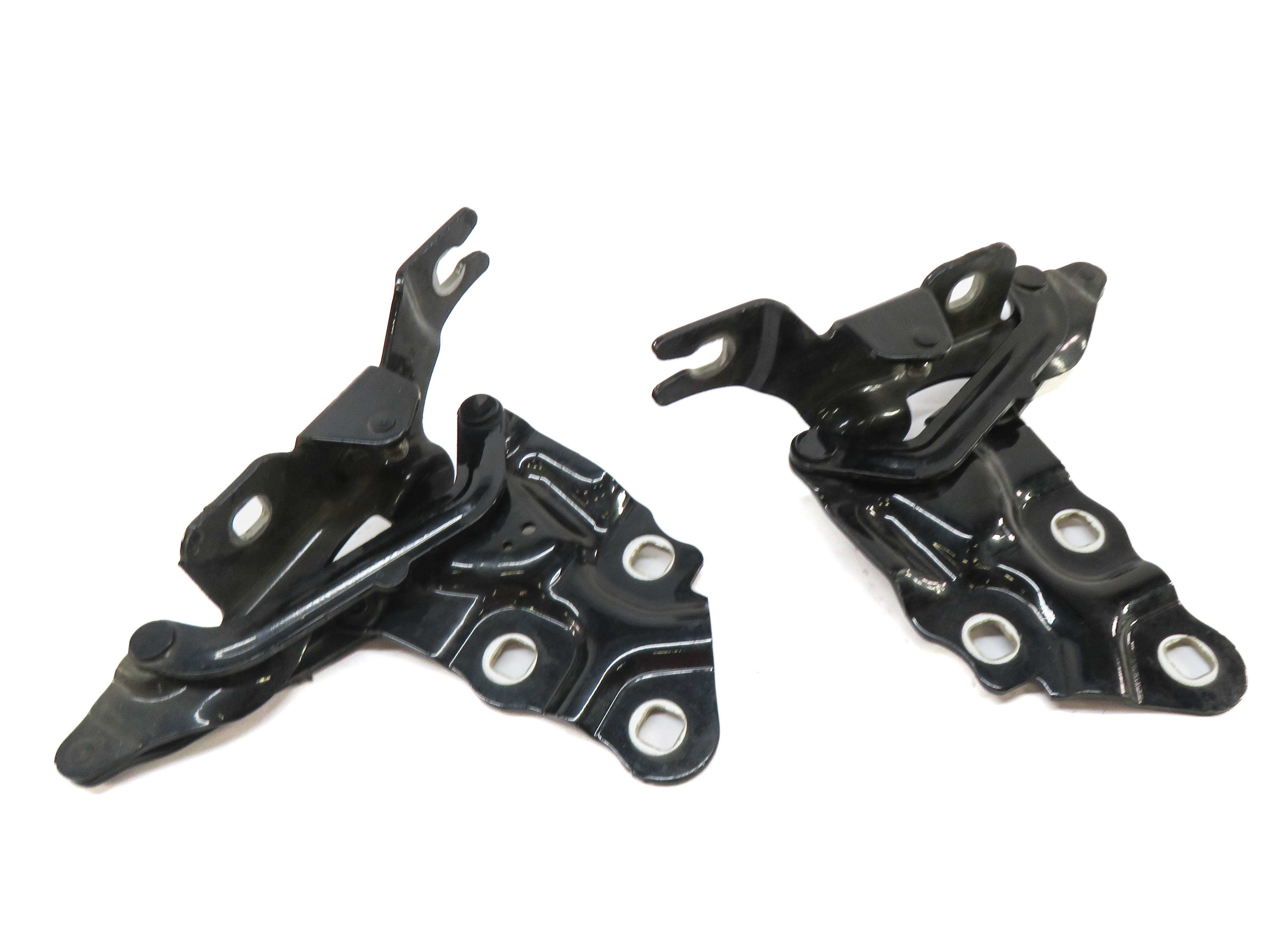 2011-2018 BMW X3 X4 (F25 F26) FRONT LEFT & RIGHT HOOD HNGE SET-2 (BLACK 475) — exact item pictured
